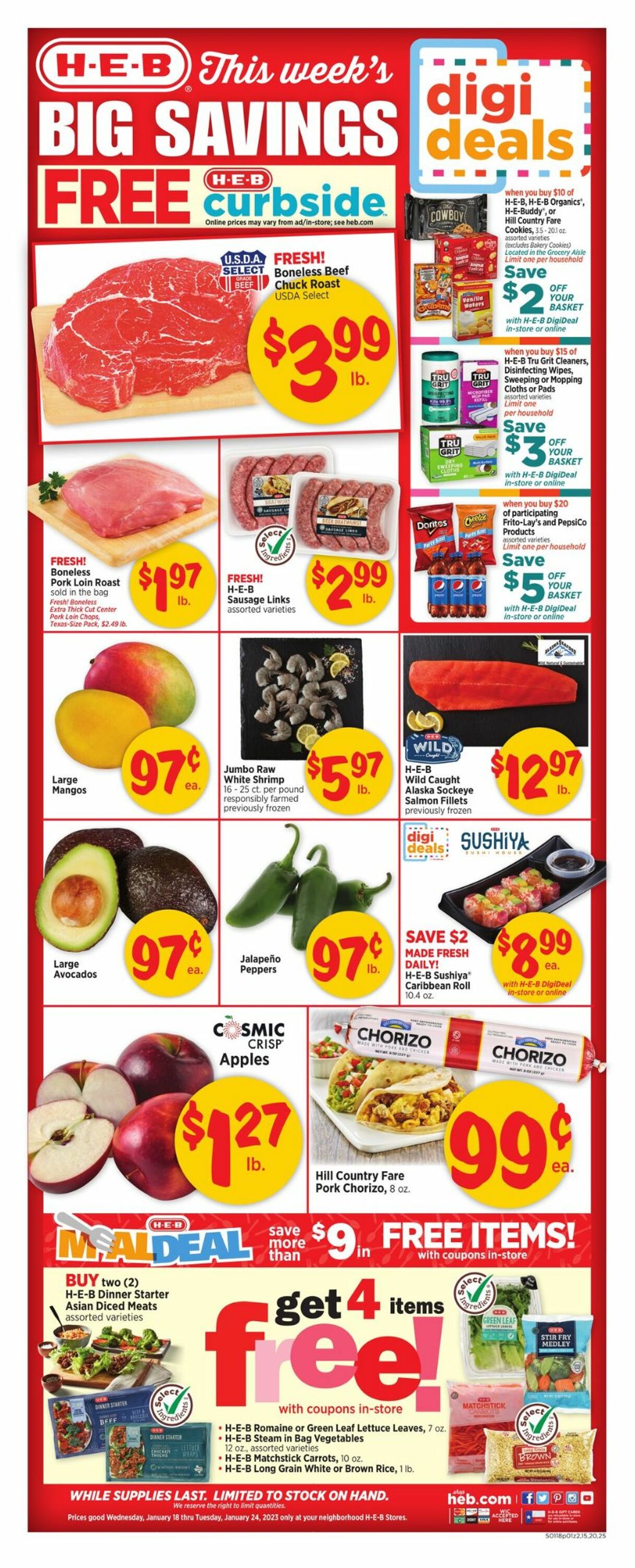 H-E-B Ad from 01/18/2023