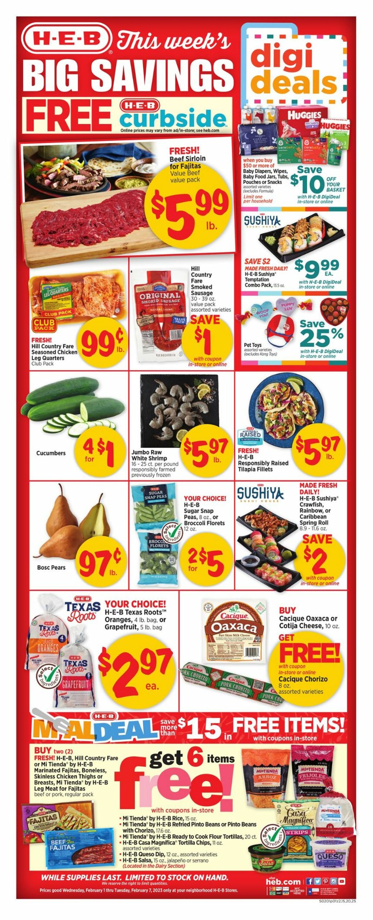 H-E-B Ad from 02/01/2023