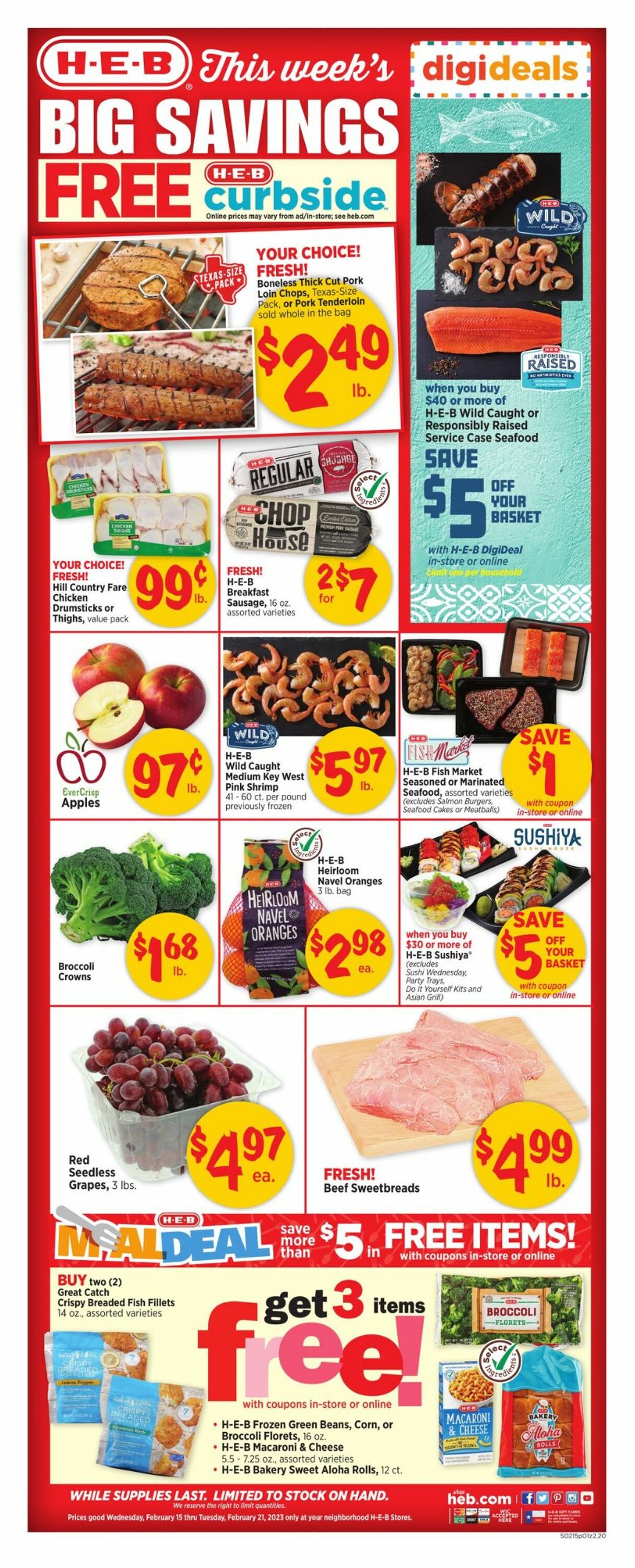 H-E-B Ad from 02/15/2023