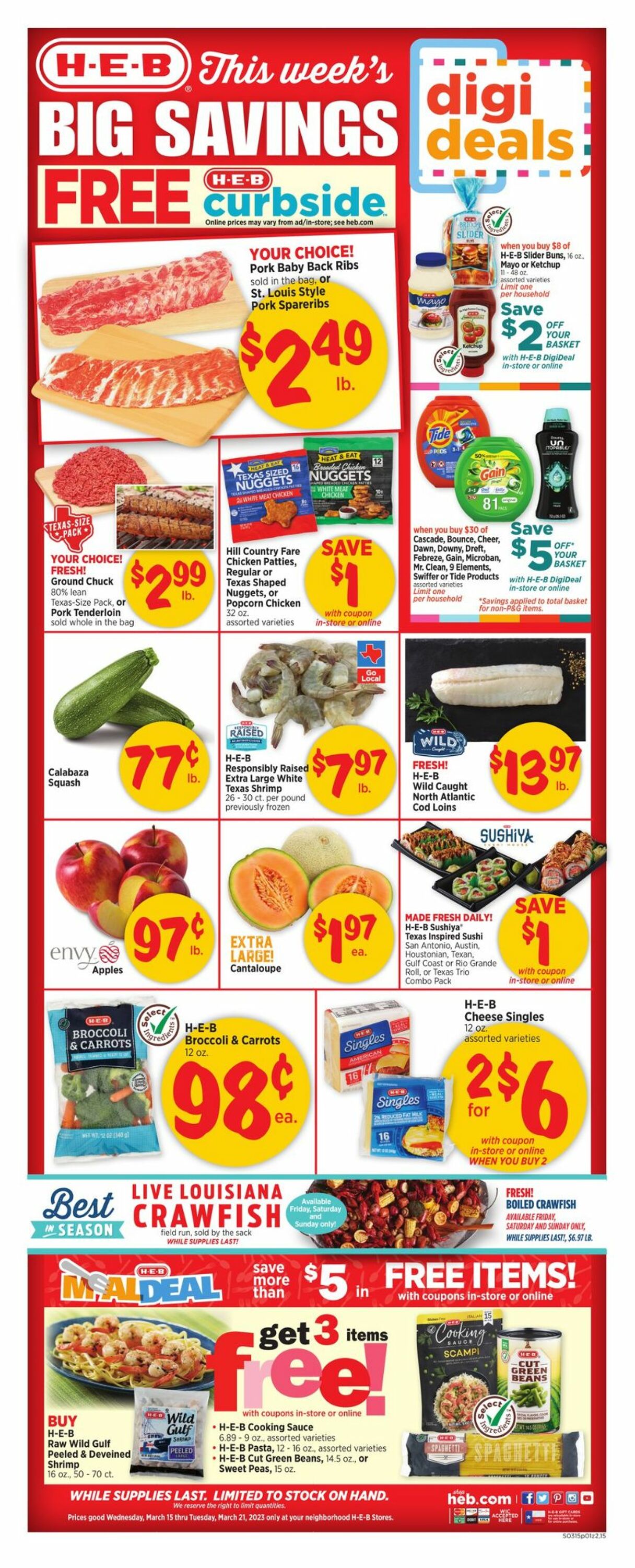 H-E-B Ad from 03/15/2023