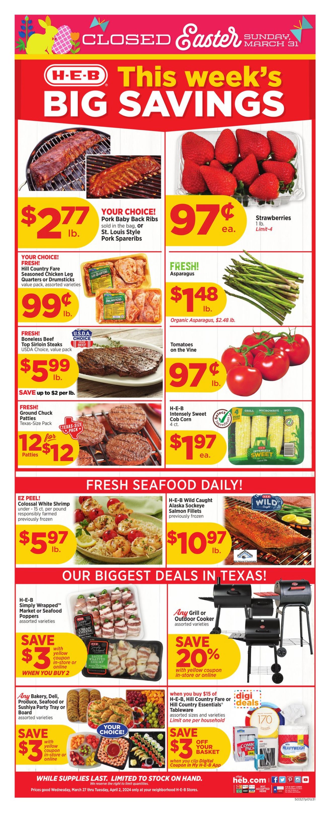 H-E-B Ad from 03/27/2024