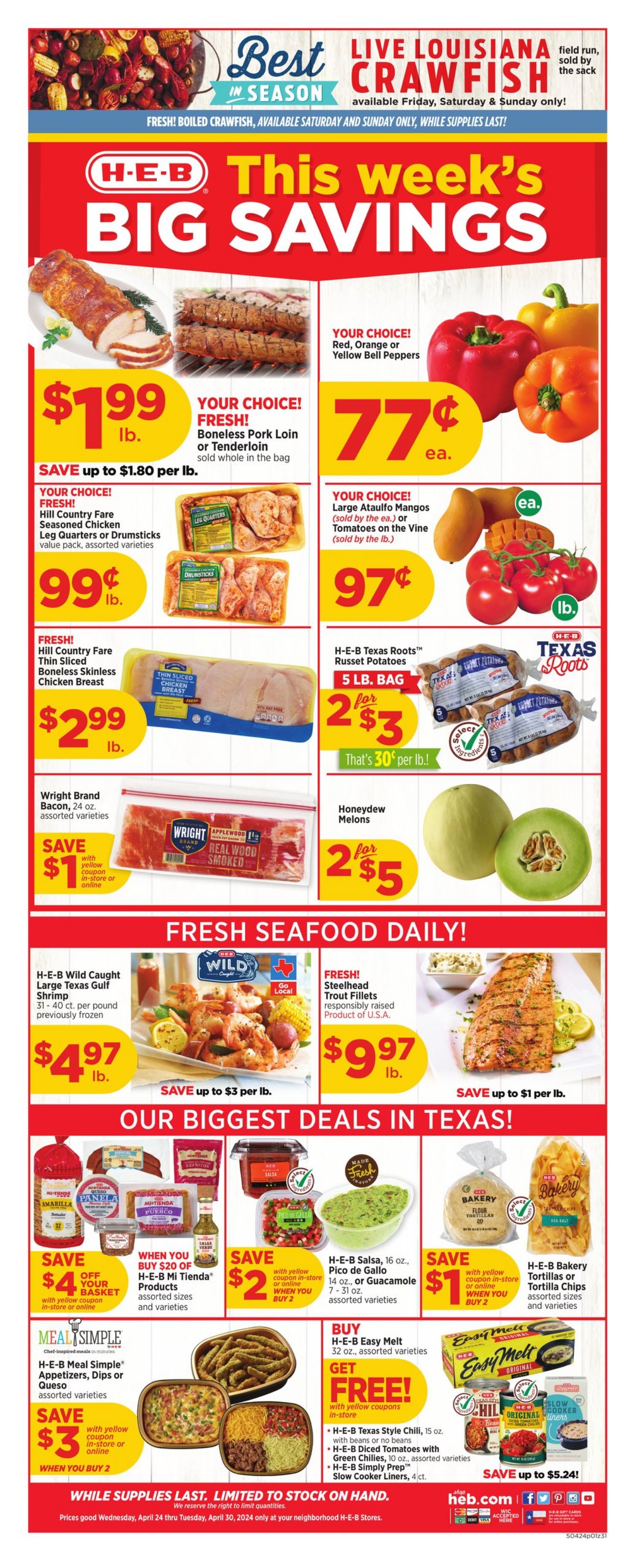 H-E-B Ad from 04/24/2024