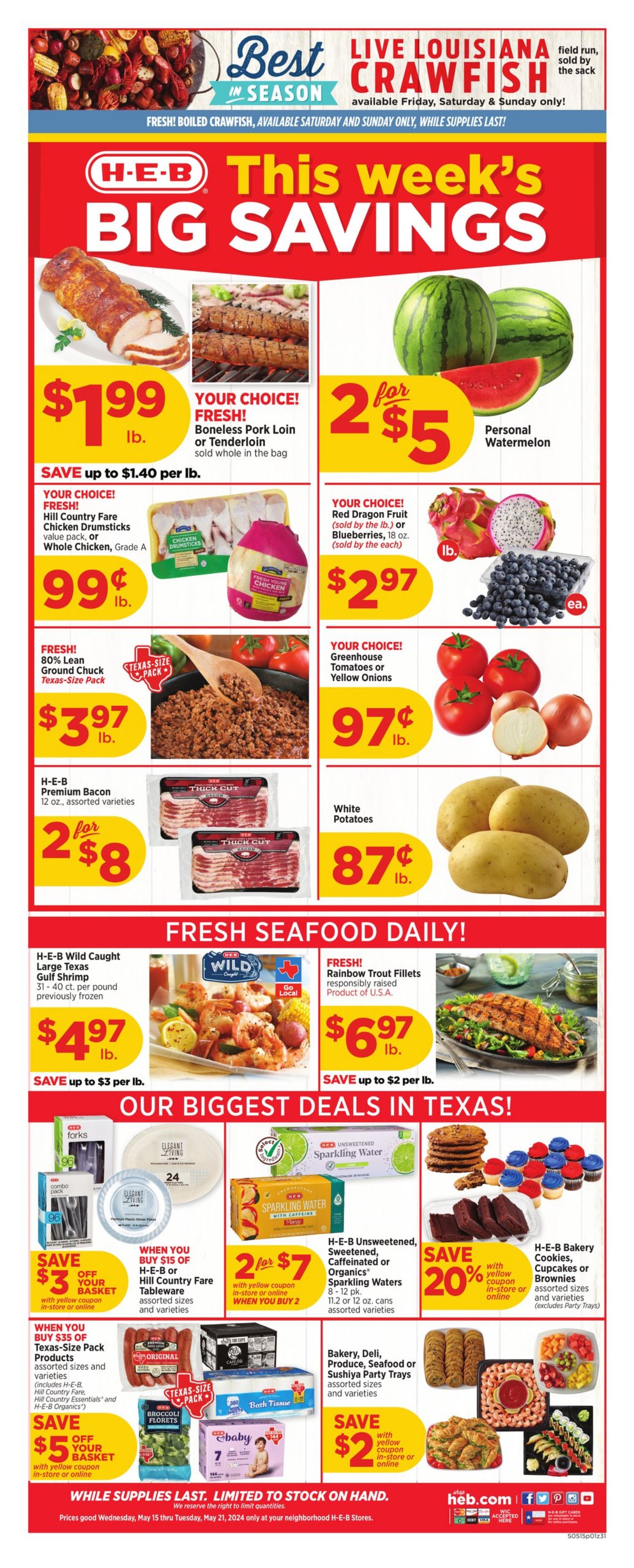 H-E-B Ad from 05/15/2024