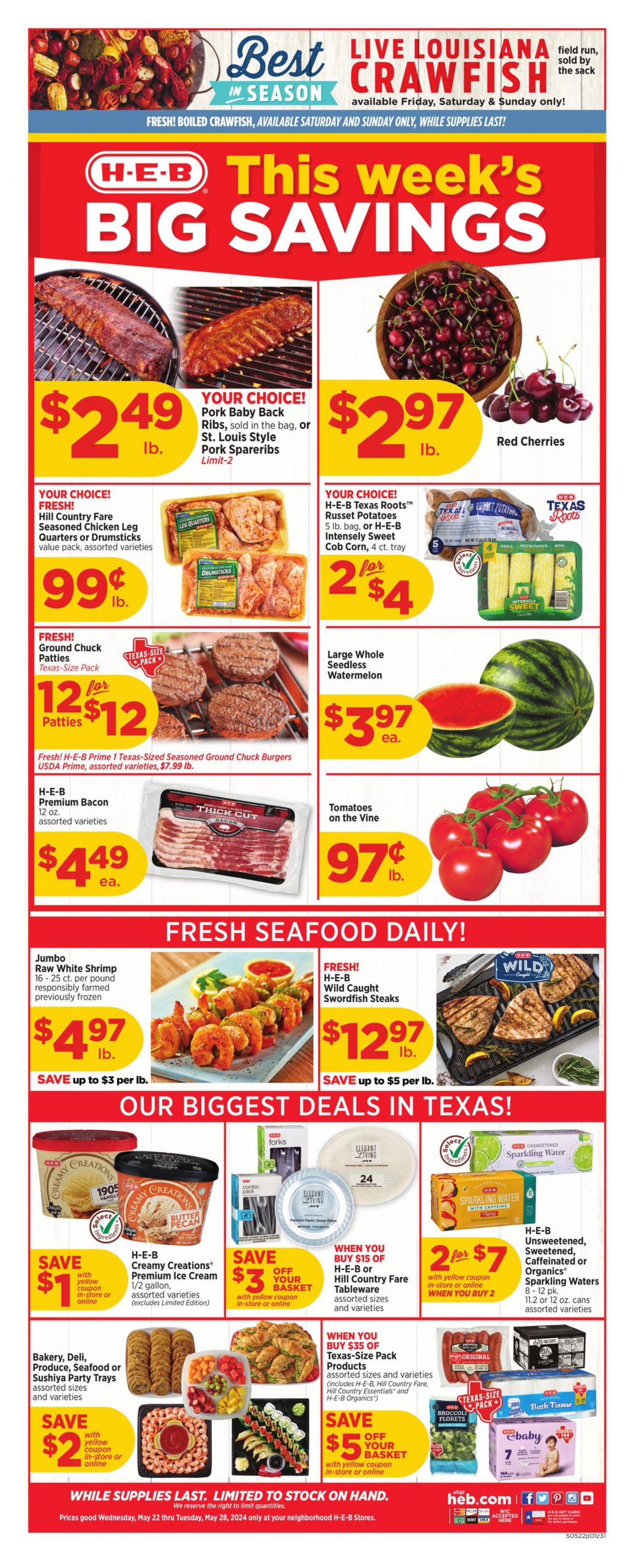 H-E-B Ad from 05/22/2024