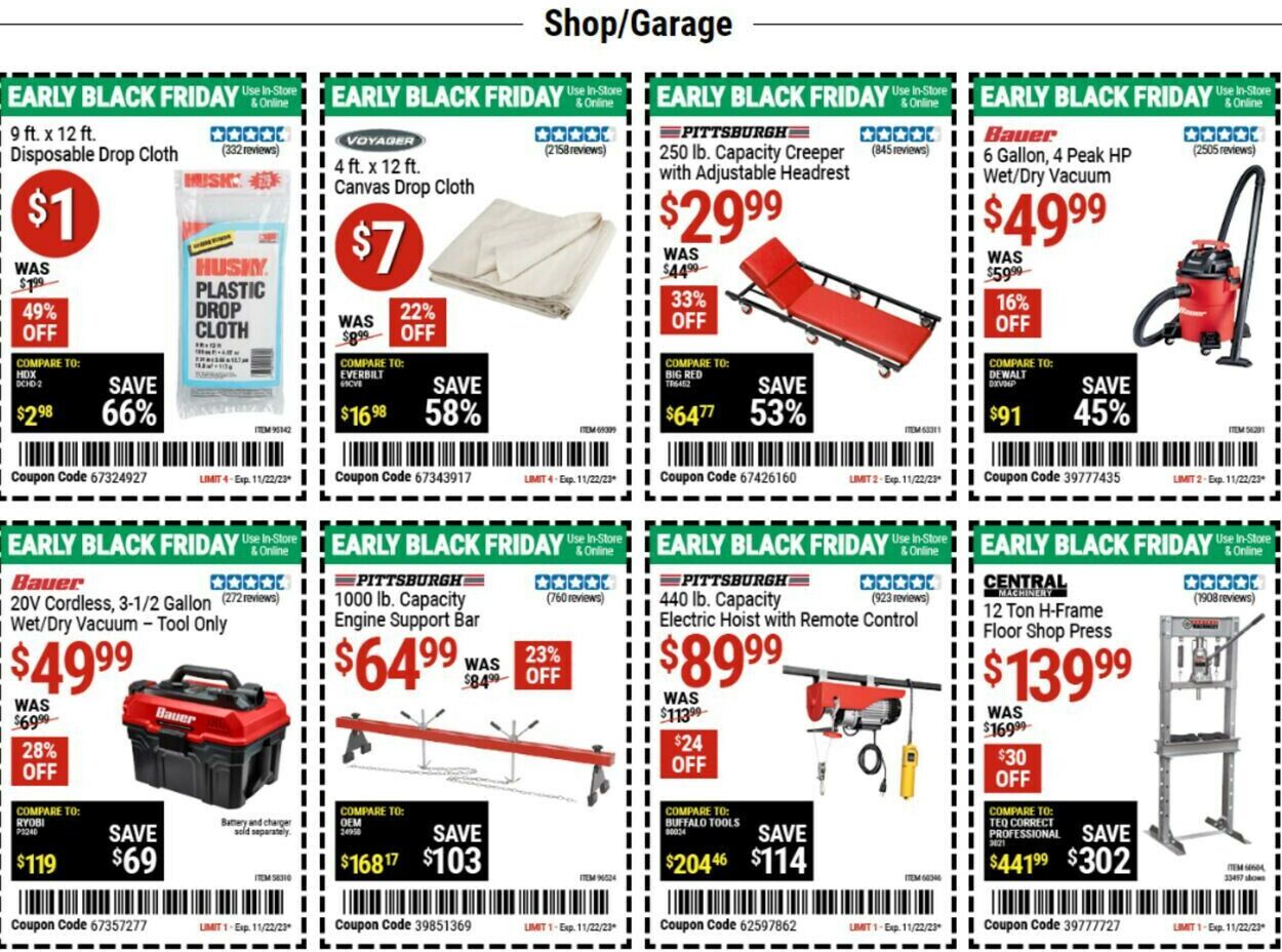 Harbor Freight Ad from 11/13/2023