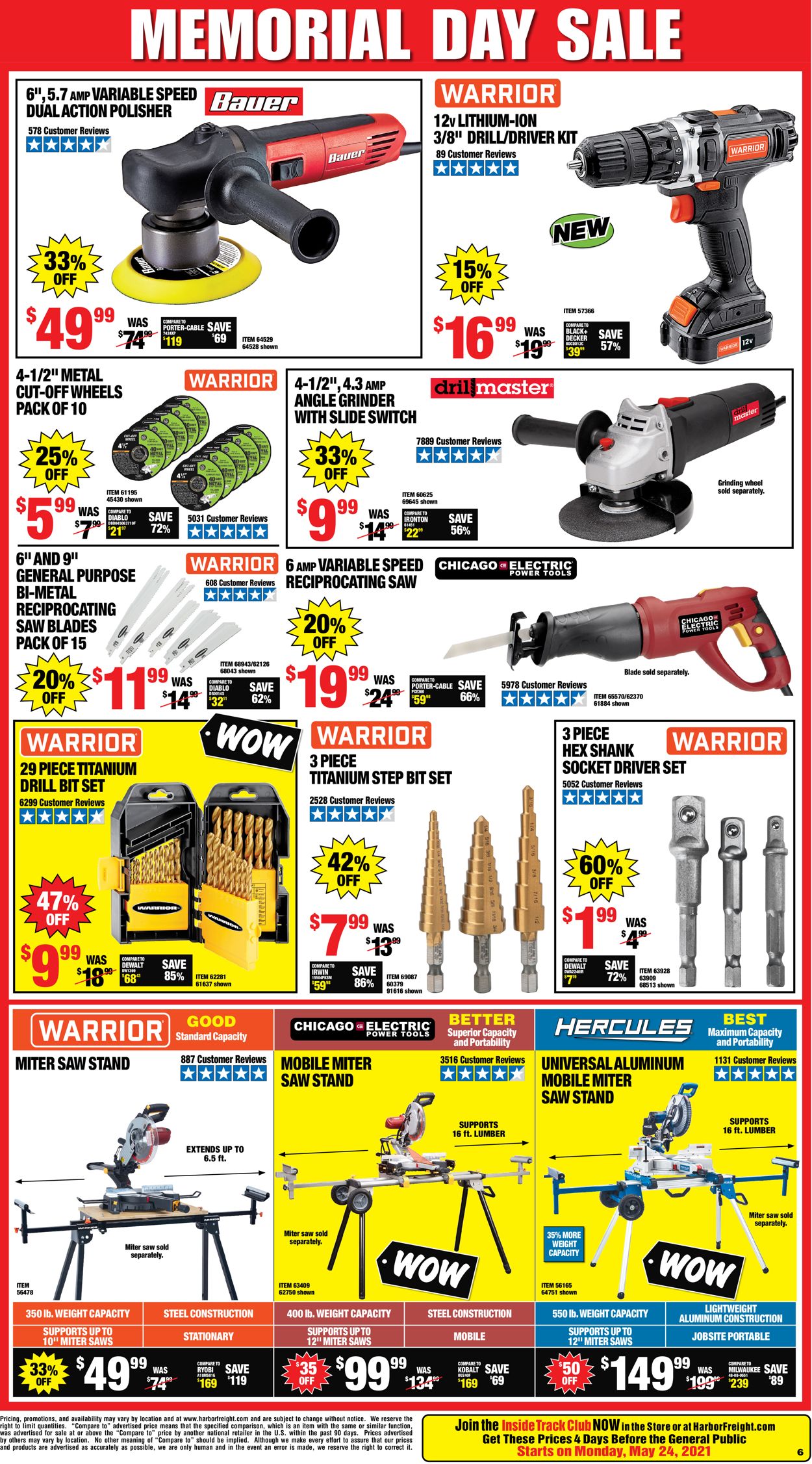 Harbor Freight Ad from 05/24/2021