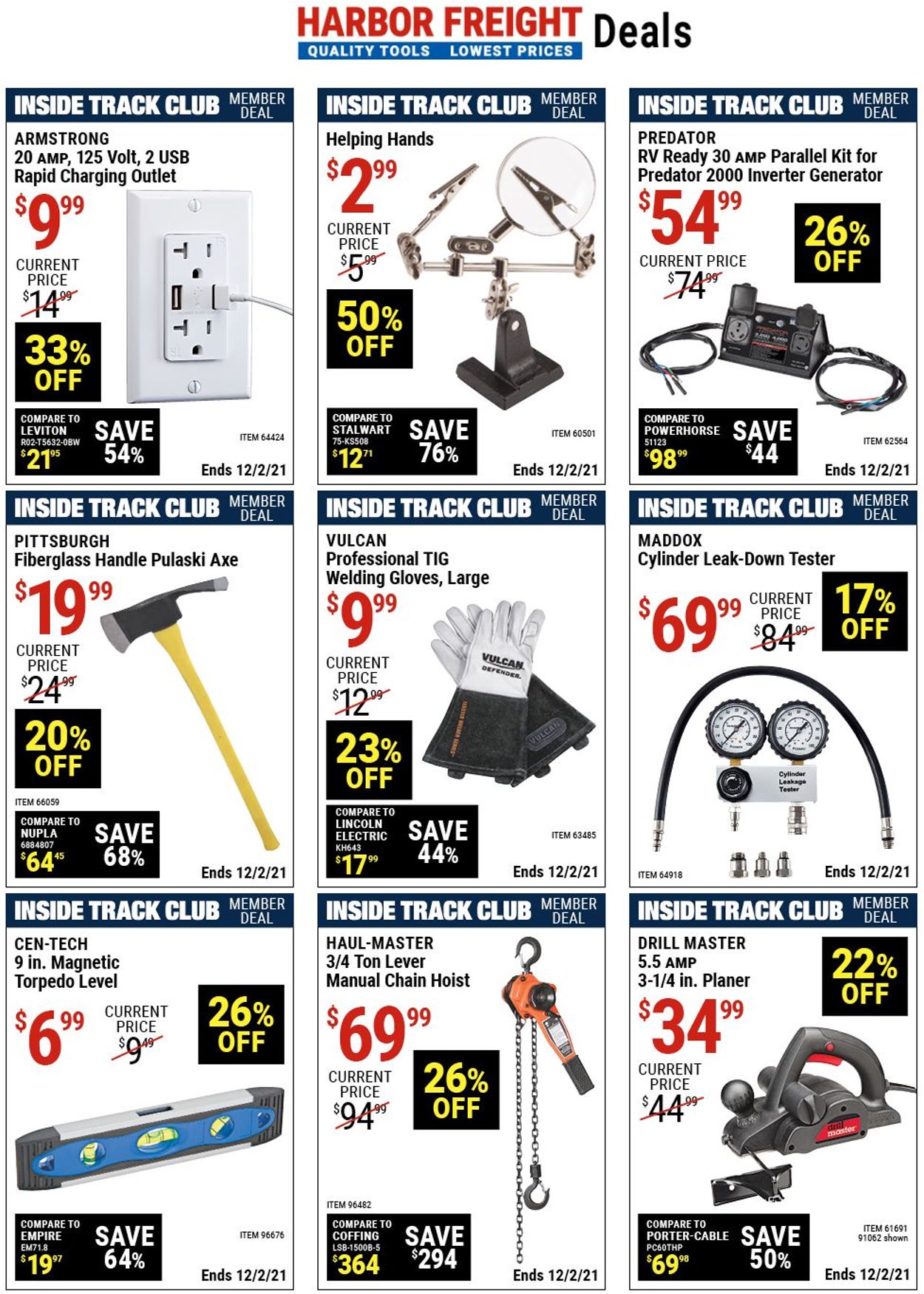 Harbor Freight Ad from 10/29/2021