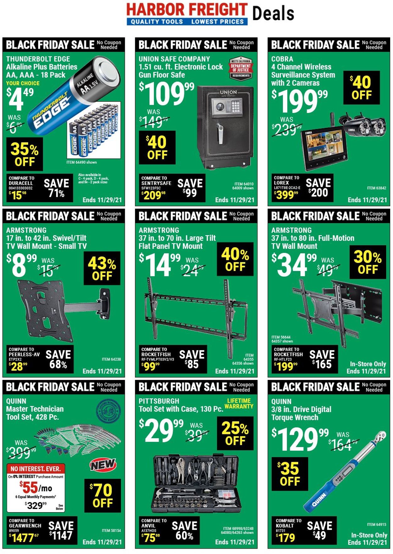 Harbor Freight Ad from 11/26/2021