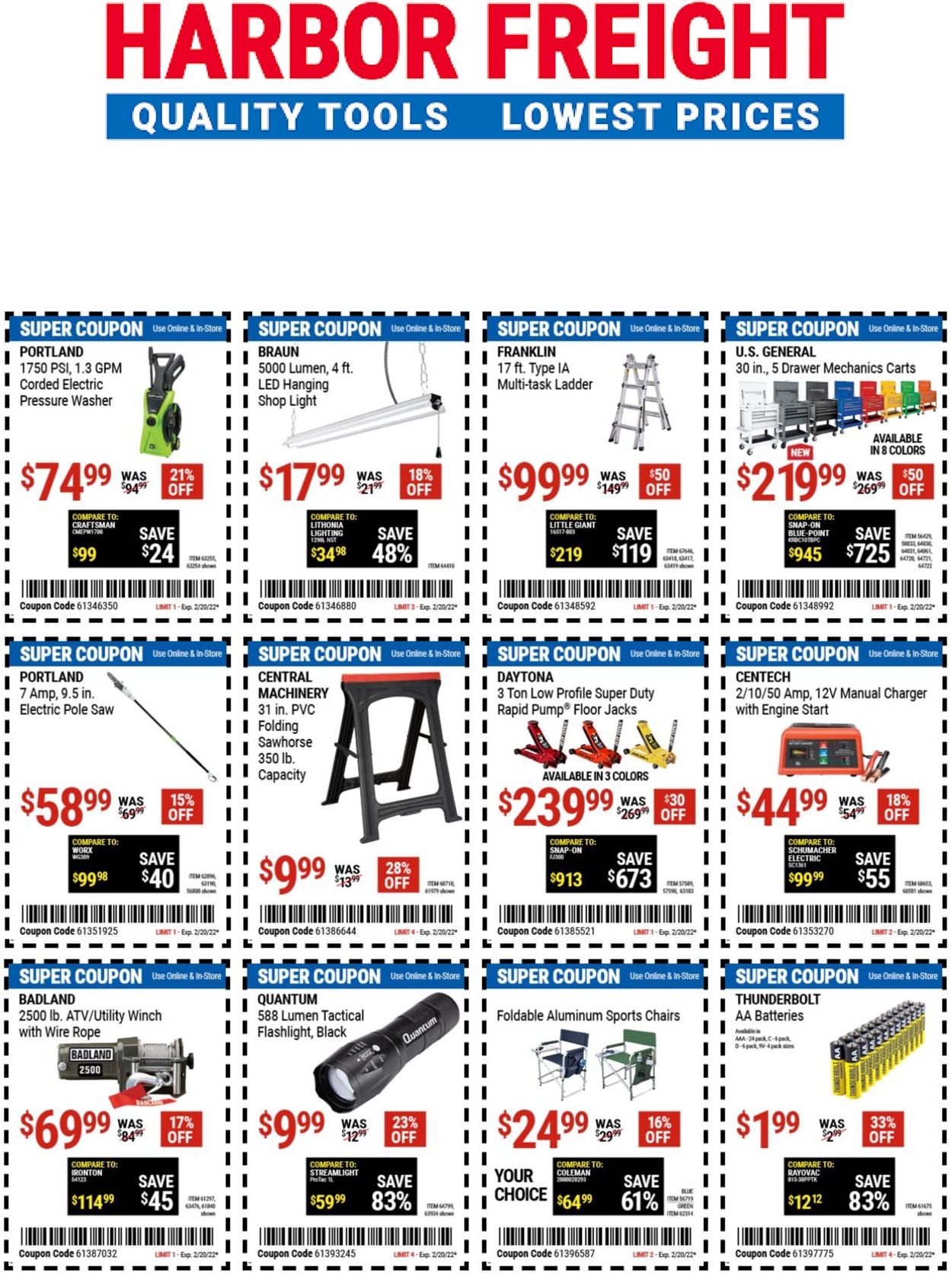 Harbor Freight Ad from 02/15/2022
