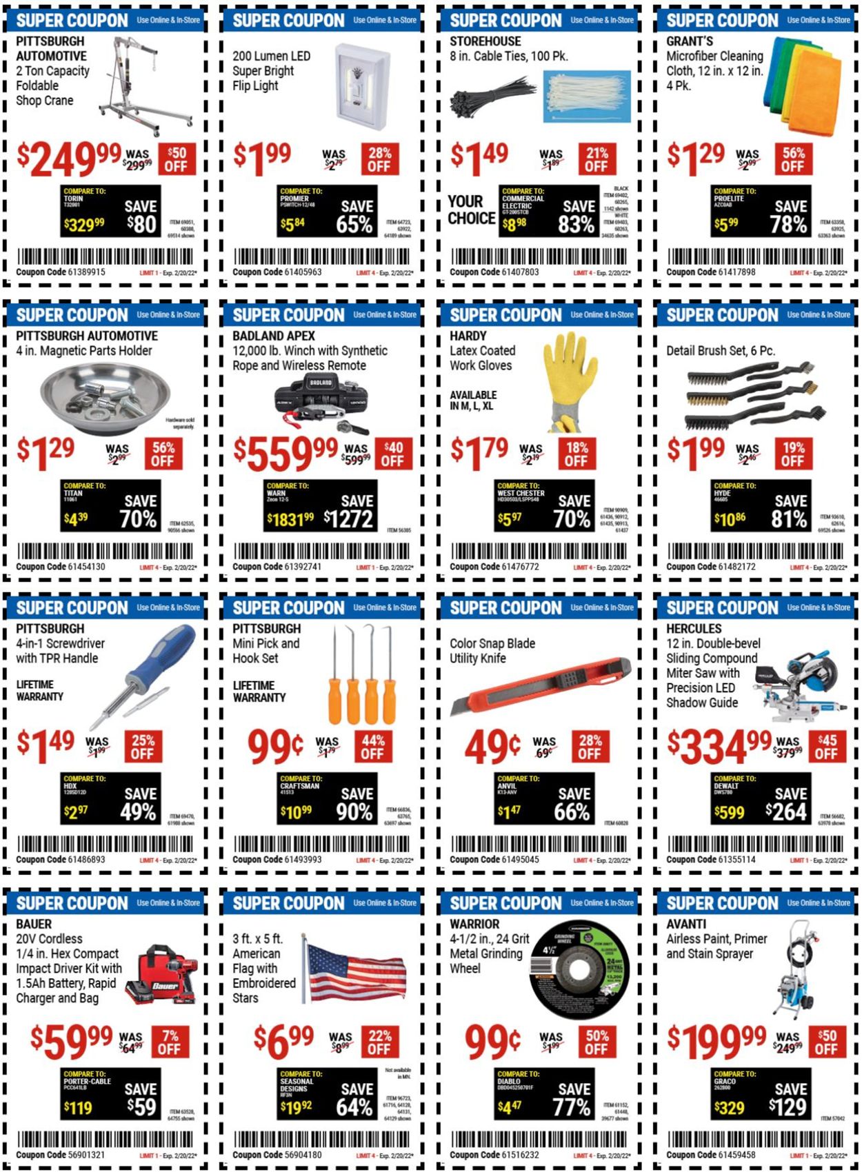 Harbor Freight Ad from 02/15/2022