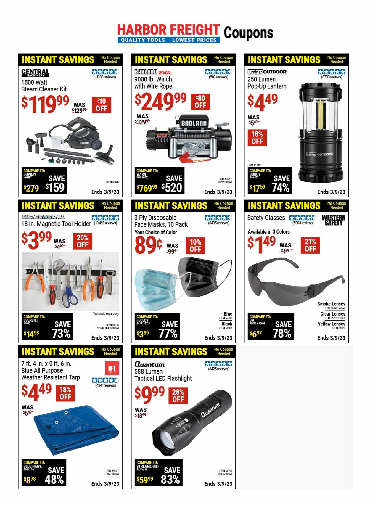 Harbor Freight Ad from 03/09/2023