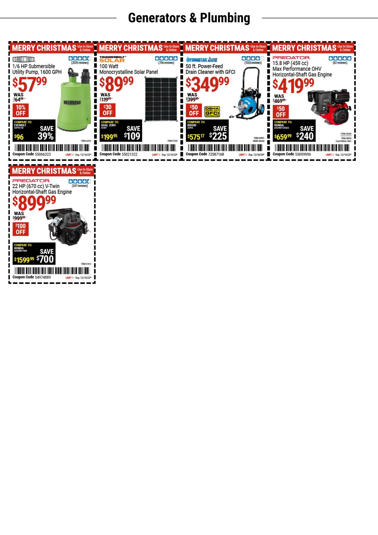 Harbor Freight Ad from 12/05/2023