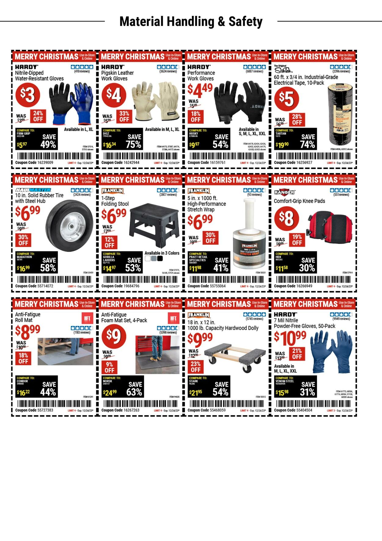 Harbor Freight Ad from 12/11/2023