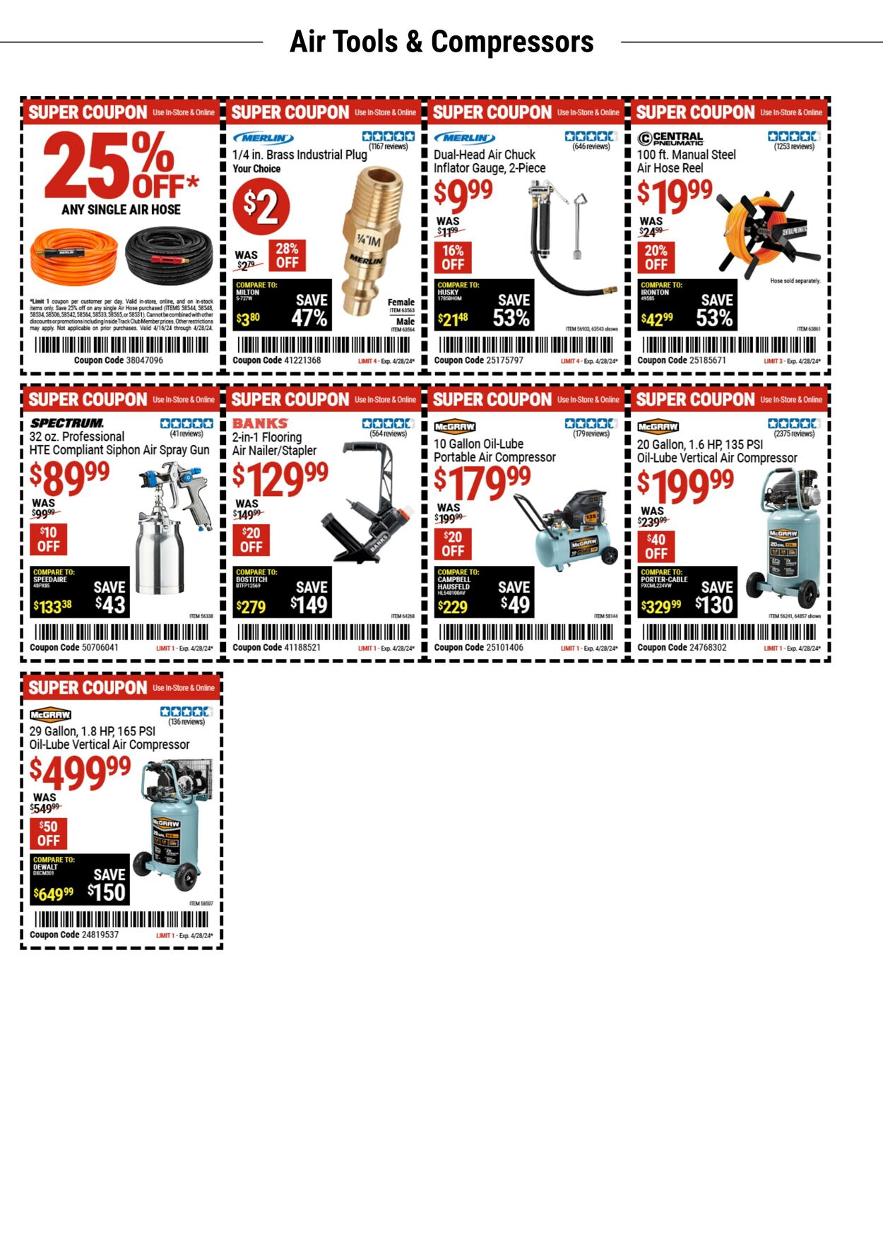 Harbor Freight Ad from 04/16/2024