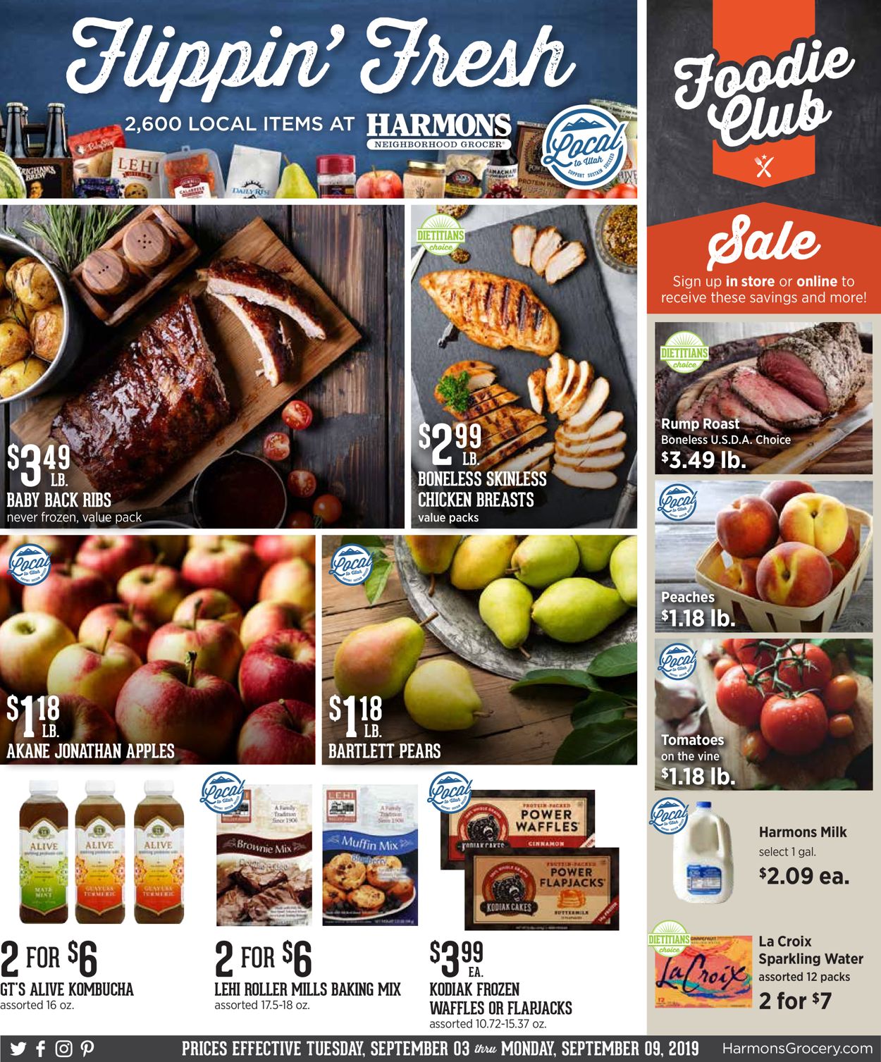 Harmons Ad from 09/03/2019