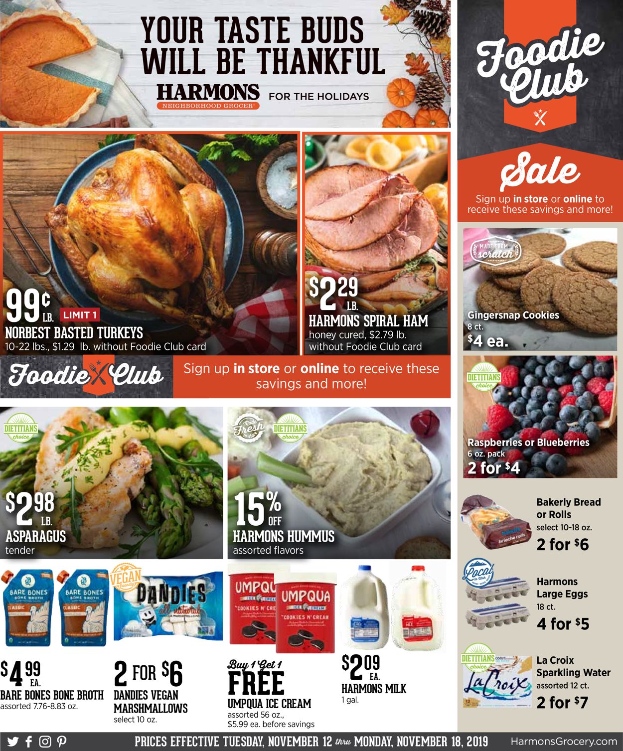 Harmons Ad from 11/12/2019