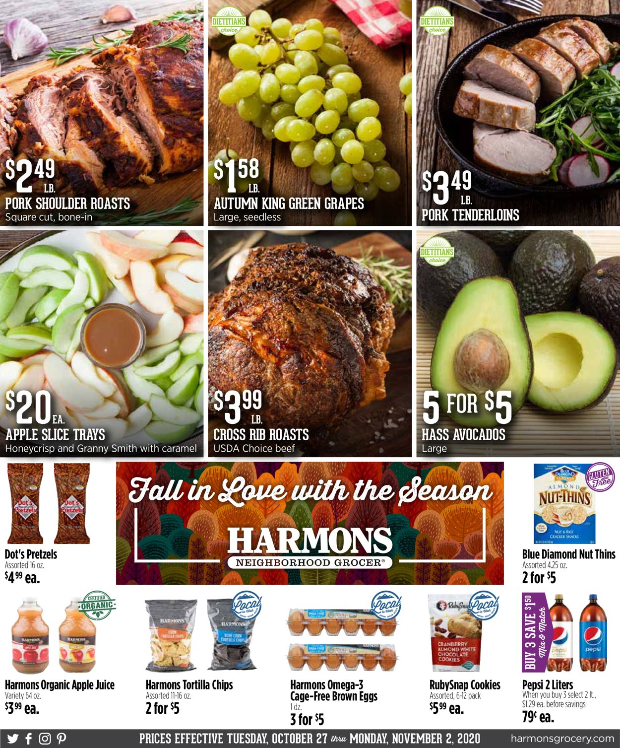 Harmons Ad from 10/27/2020