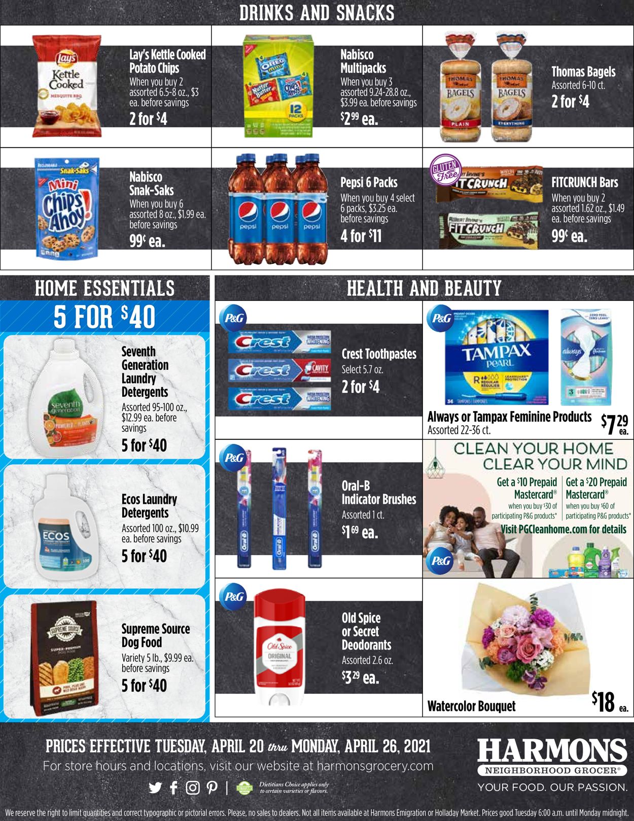 Harmons Ad from 04/20/2021