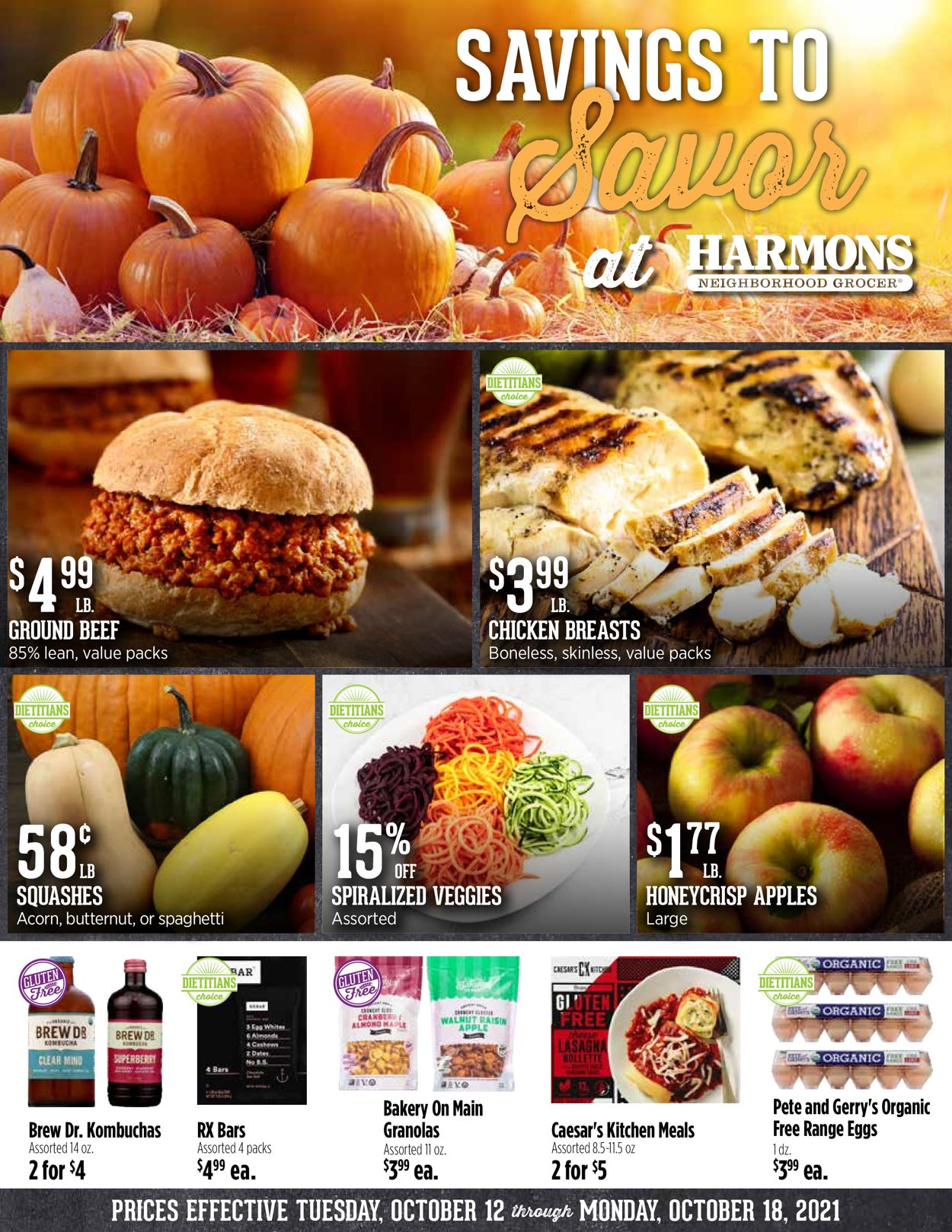 Harmons Ad from 10/12/2021