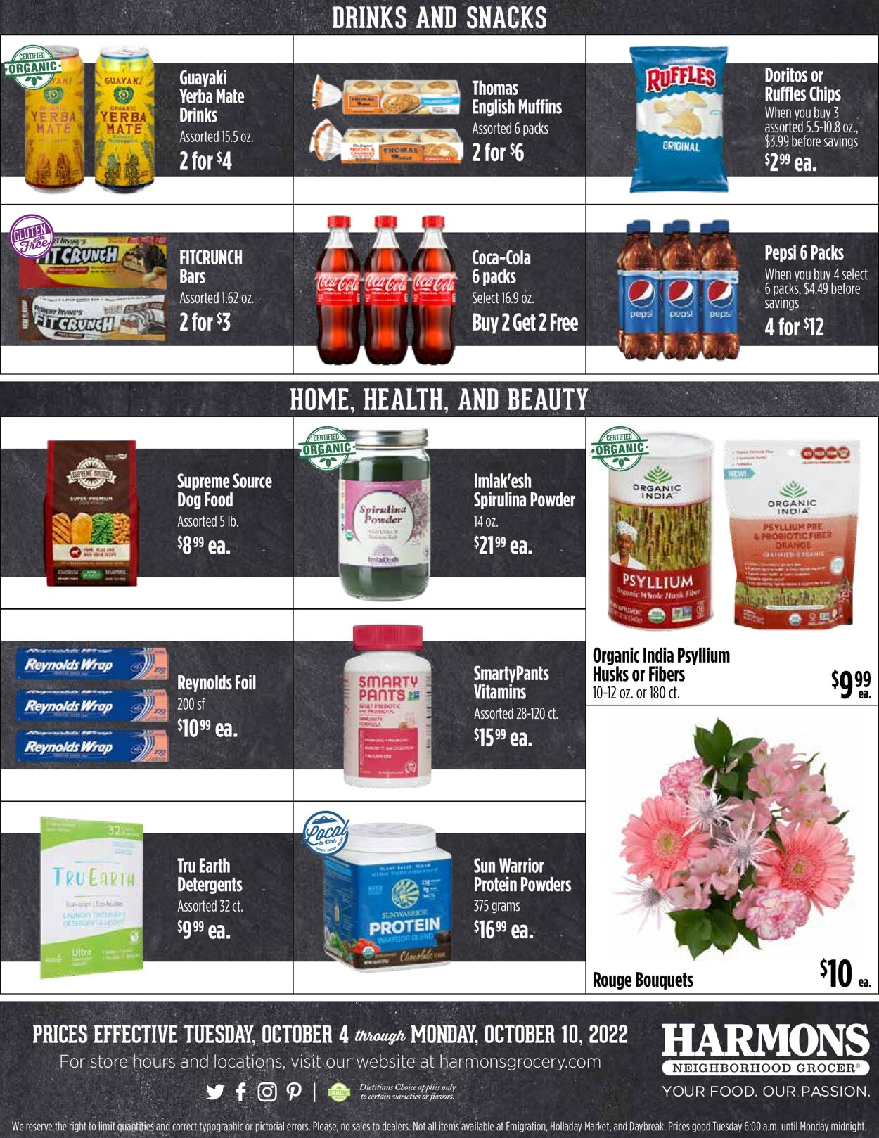 Harmons Ad from 10/04/2022