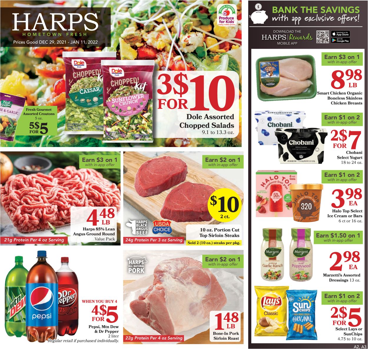 Harps Foods Ad from 12/29/2021