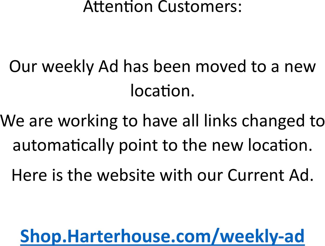 Harter House Ad from 08/18/2023
