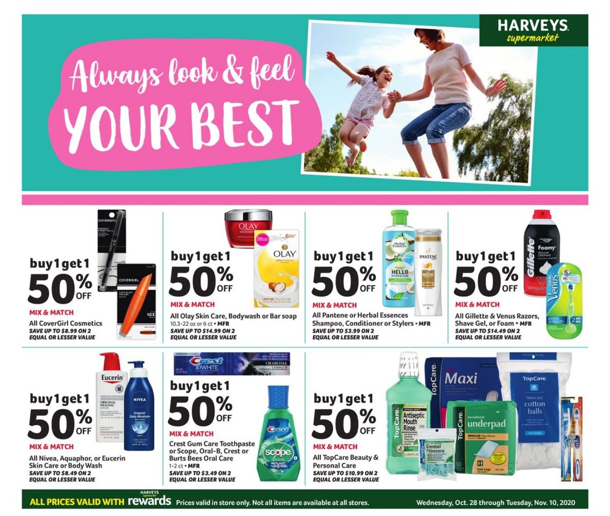 Harveys Supermarket Ad from 10/28/2020