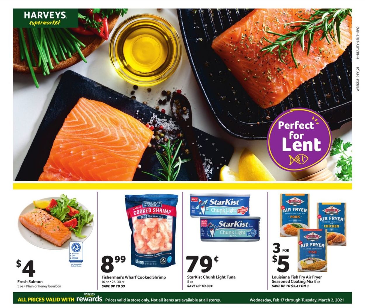 Harveys Supermarket Ad from 02/17/2021