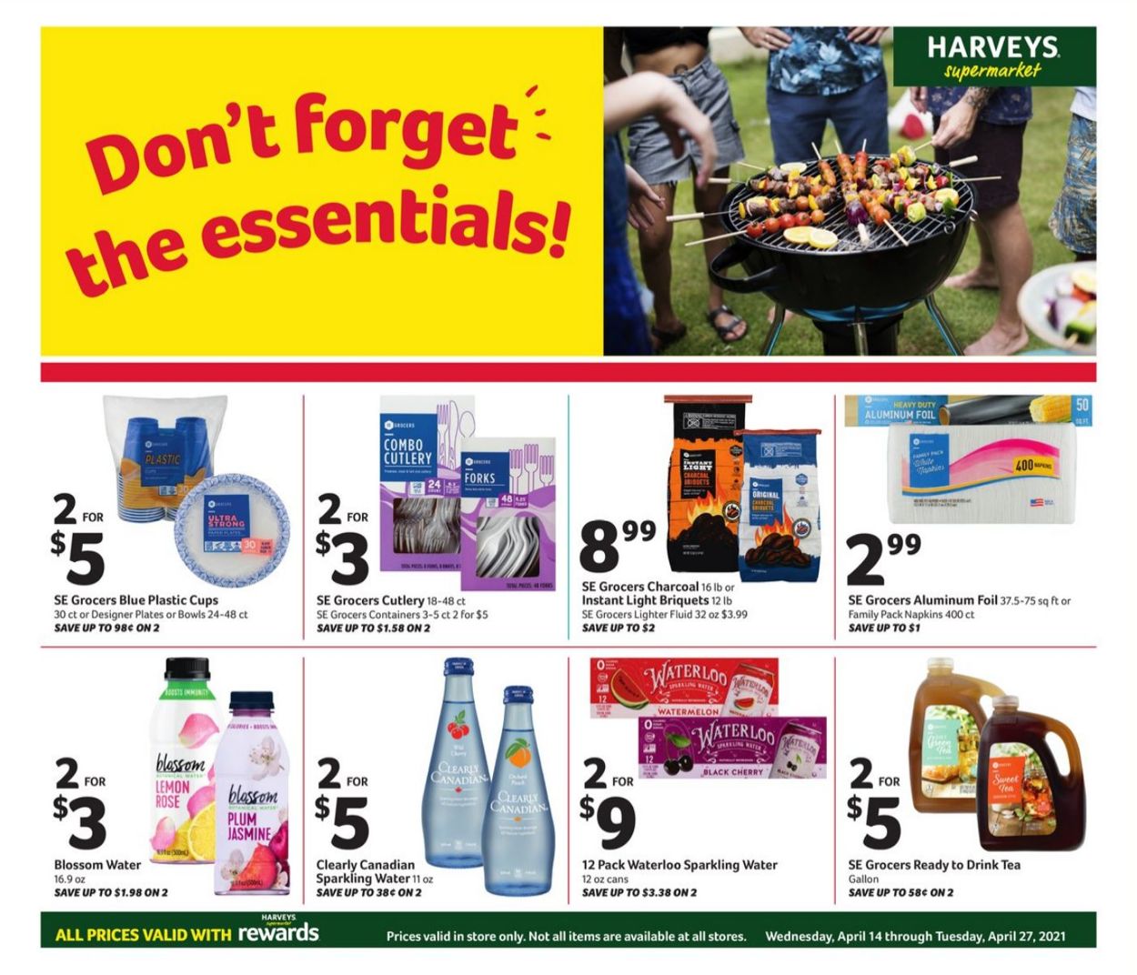 Harveys Supermarket Ad from 04/14/2021
