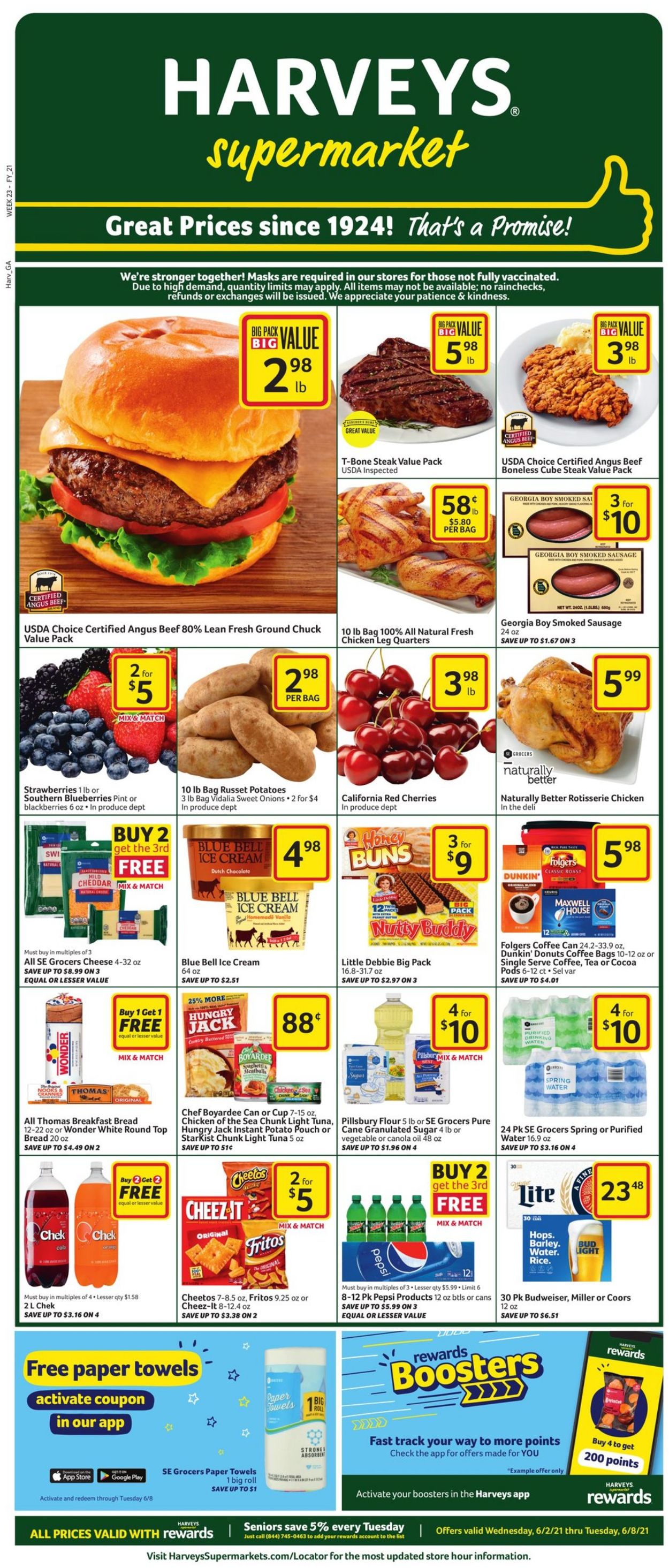 Harveys Supermarket Ad from 06/02/2021