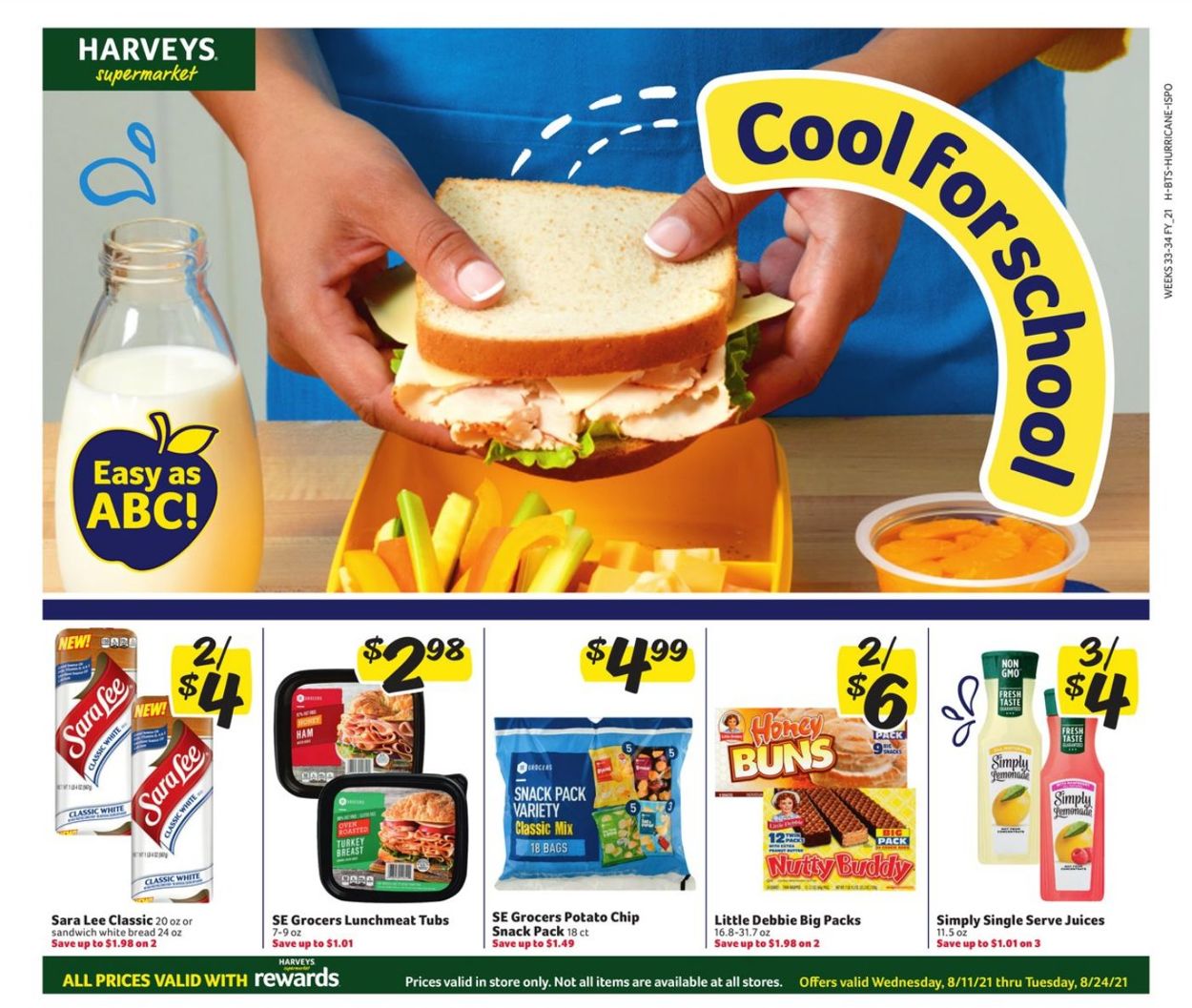 Harveys Supermarket Ad from 08/11/2021