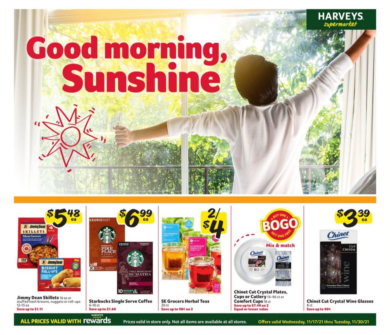Harveys Supermarket Ad from 11/17/2021
