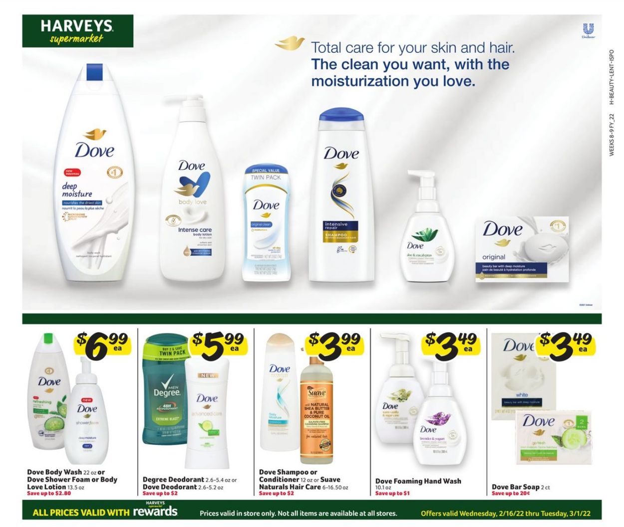 Harveys Supermarket Ad from 02/16/2022