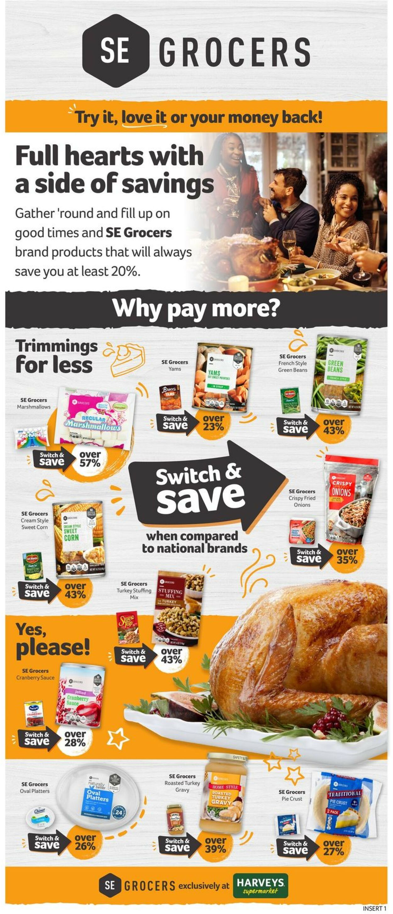 Harveys Supermarket Ad from 11/16/2022