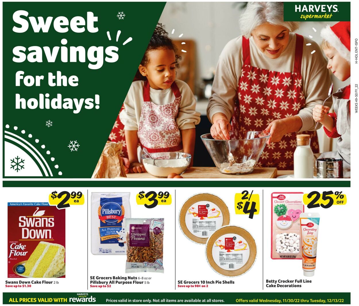 Harveys Supermarket Ad from 11/30/2022
