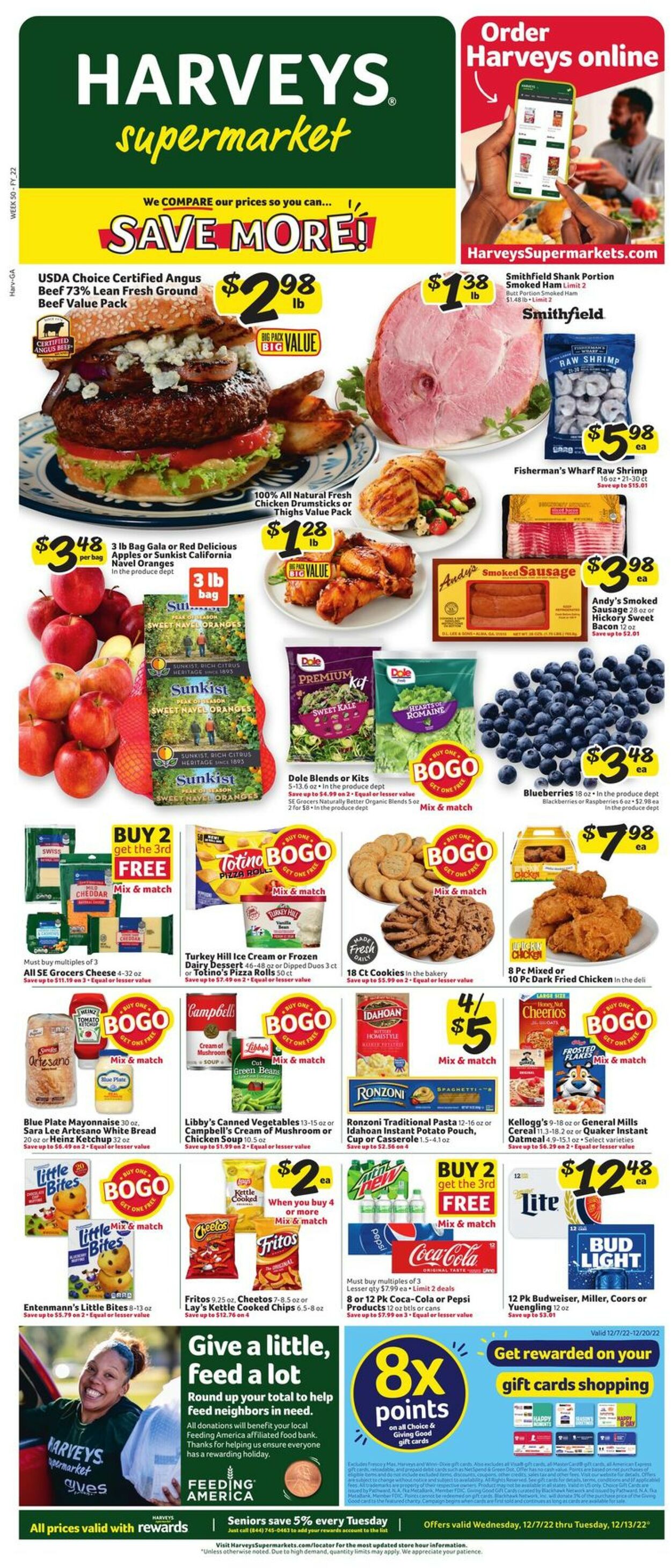 Harveys Supermarket Ad from 12/07/2022