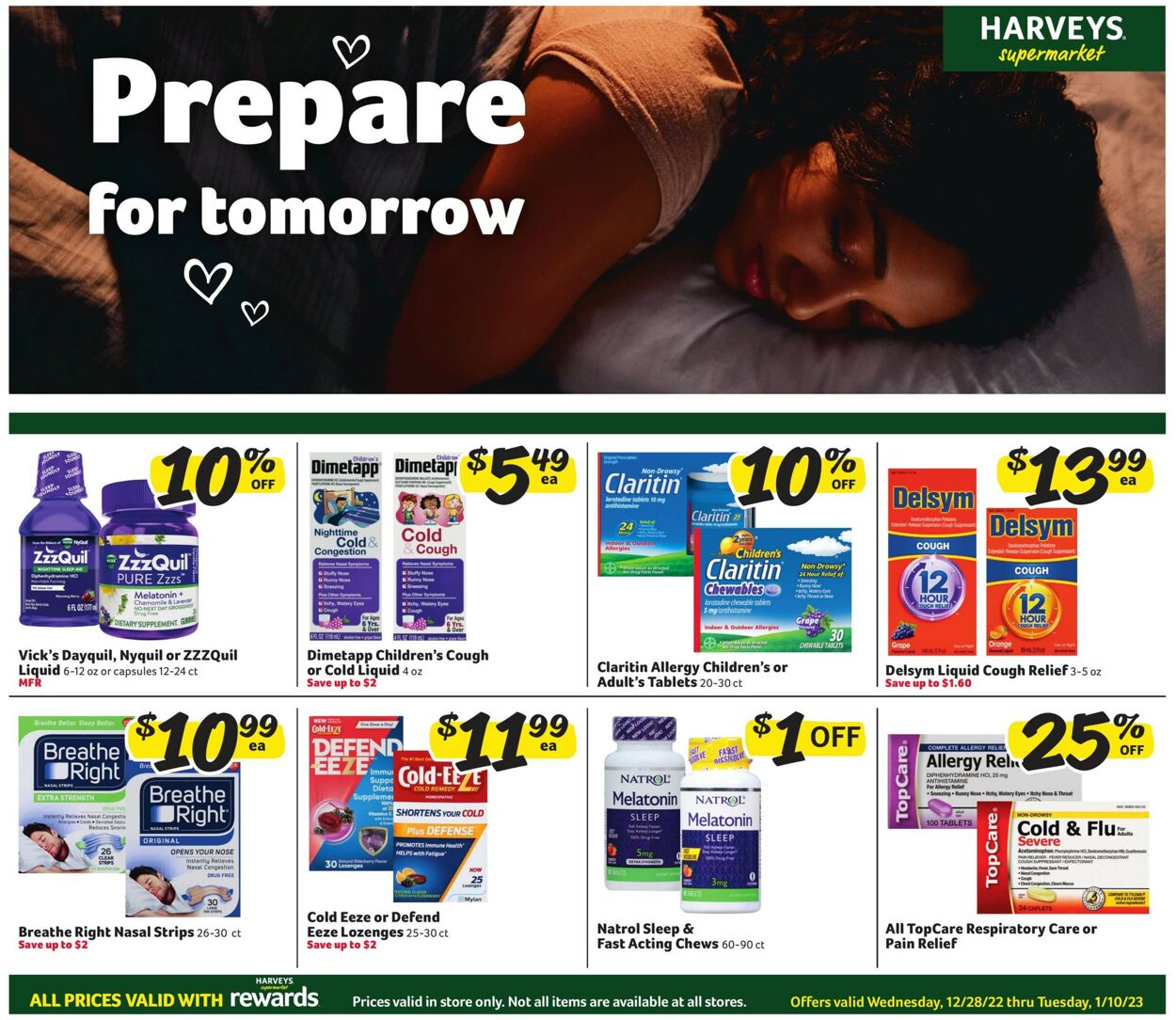 Harveys Supermarket Ad from 12/28/2022