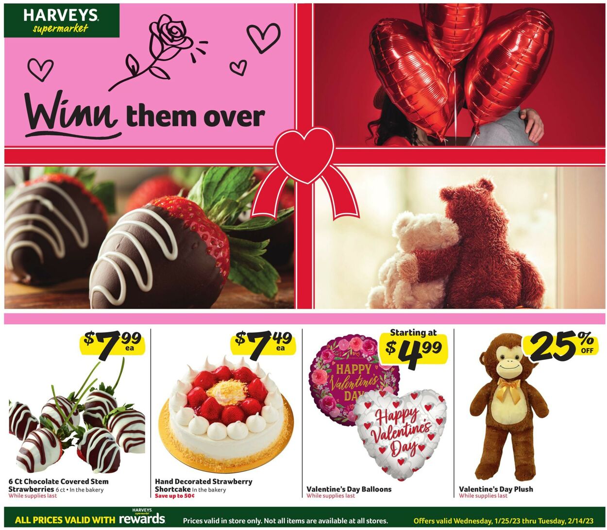 Harveys Supermarket Ad from 01/25/2023