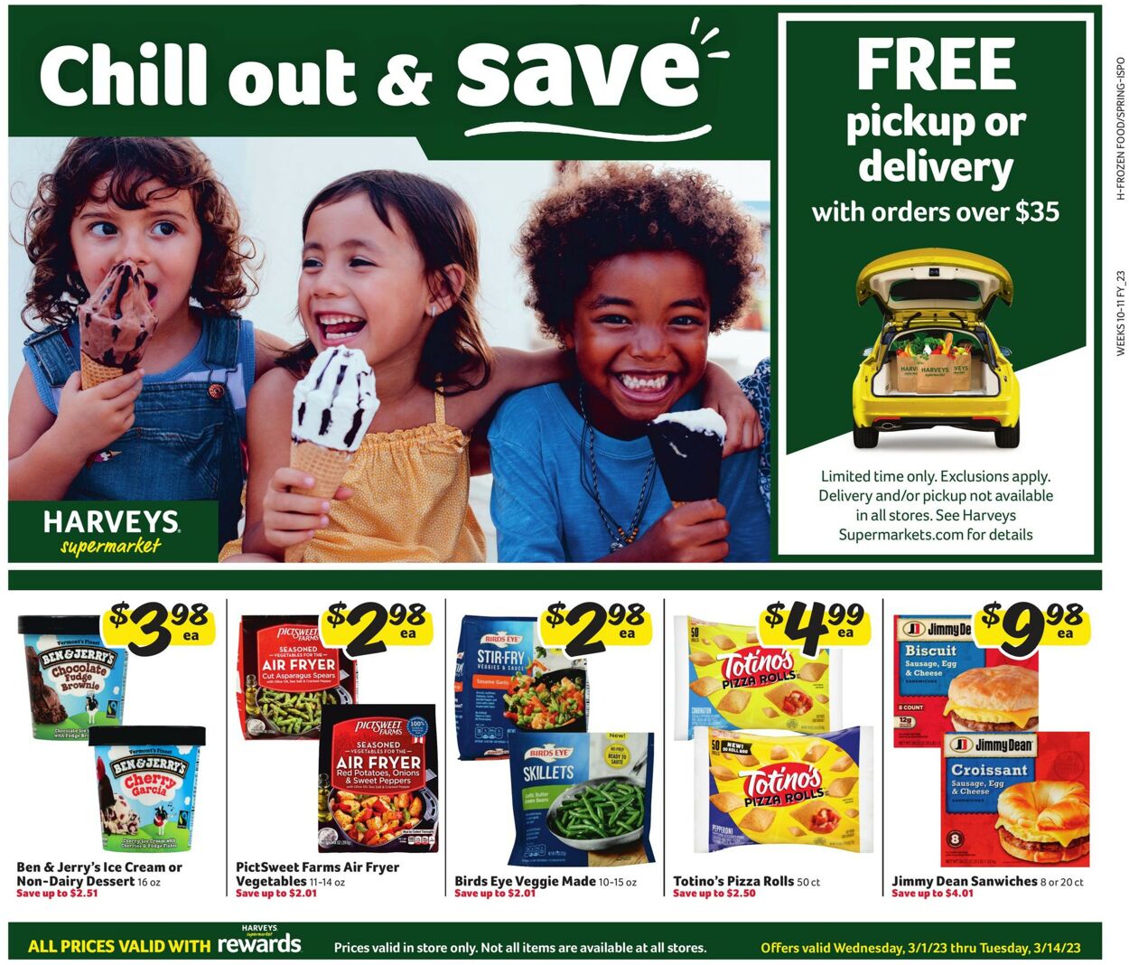 Harveys Supermarket Ad from 03/01/2023