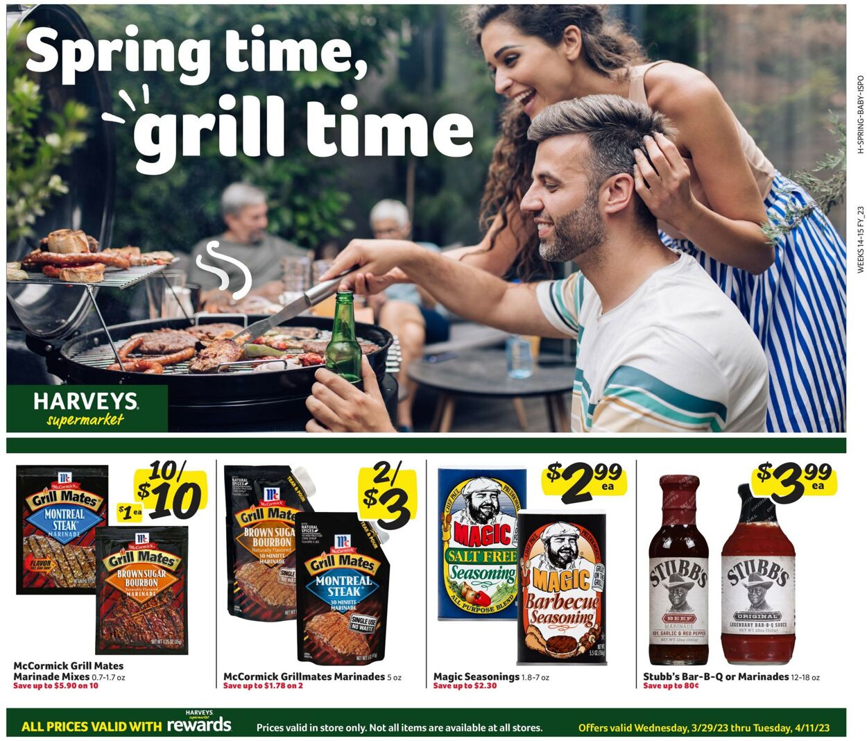 Harveys Supermarket Ad from 03/29/2023