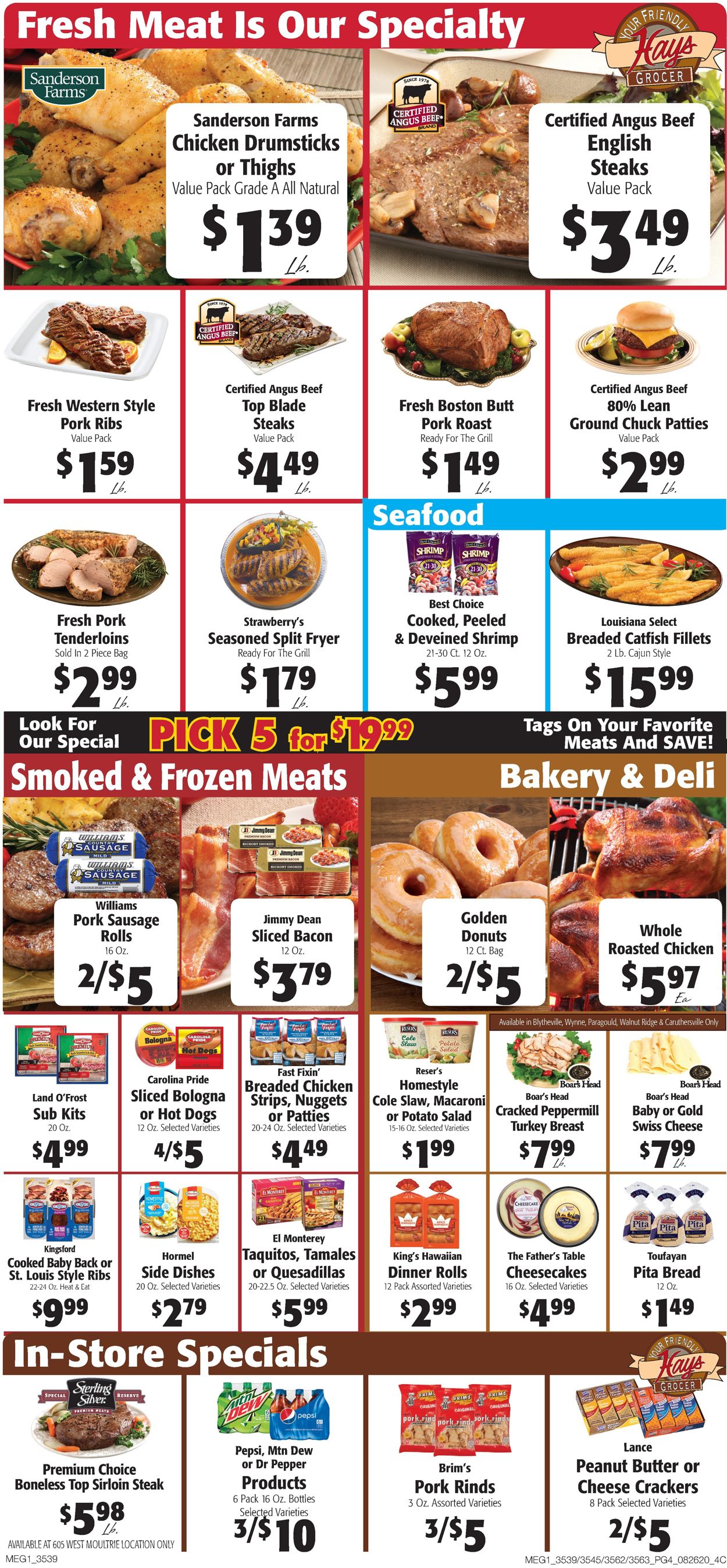 Hays Supermarket Ad from 08/26/2020