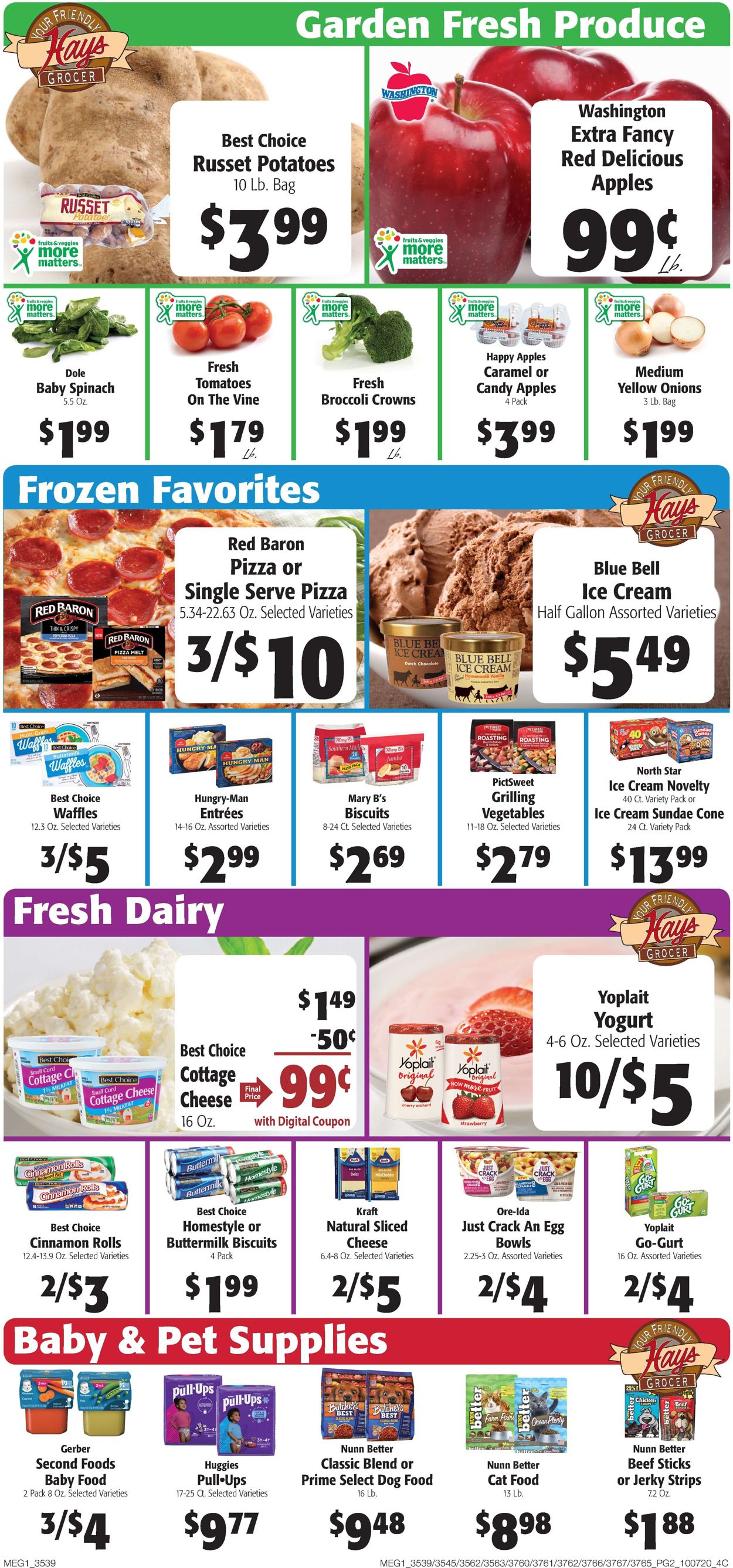 Hays Supermarket Ad from 10/07/2020
