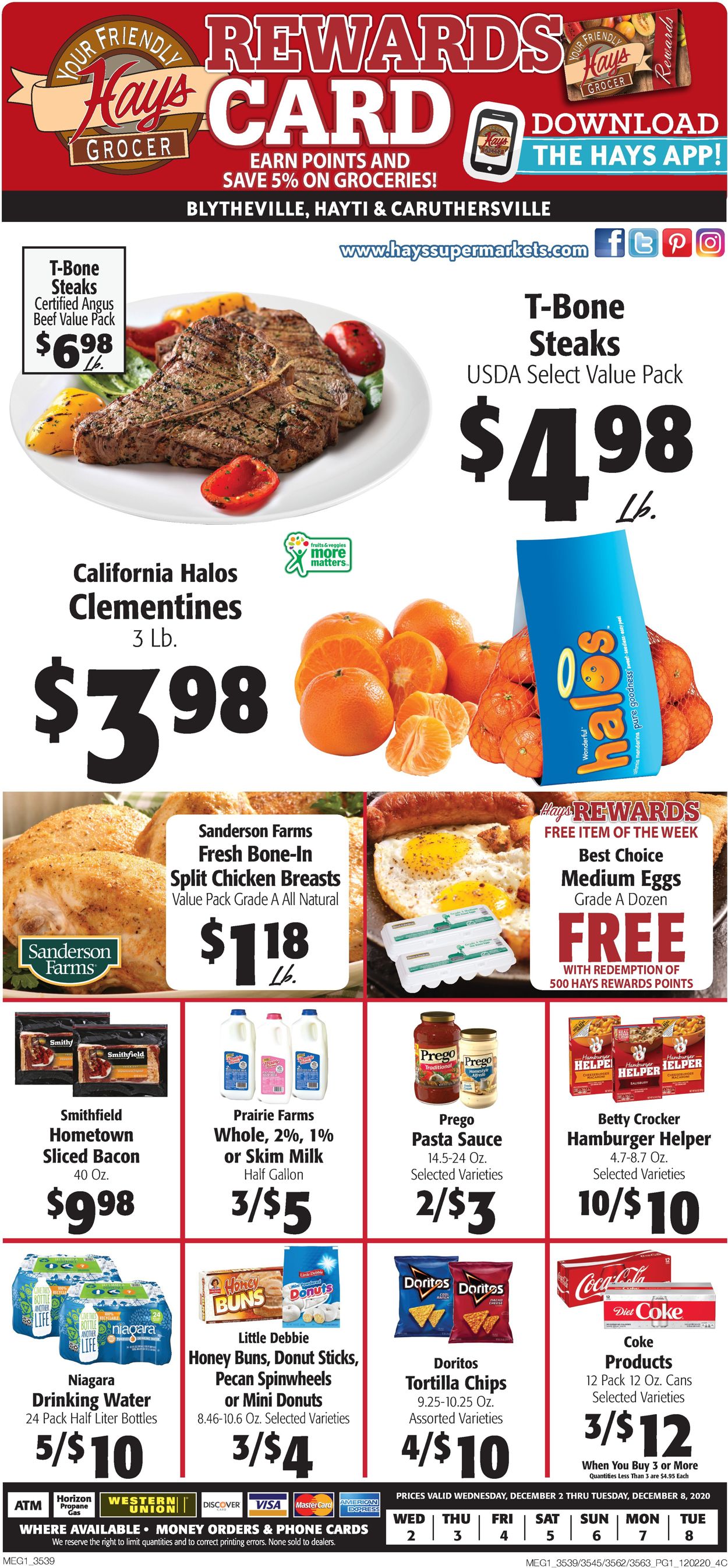 Hays Supermarket Ad from 12/02/2020