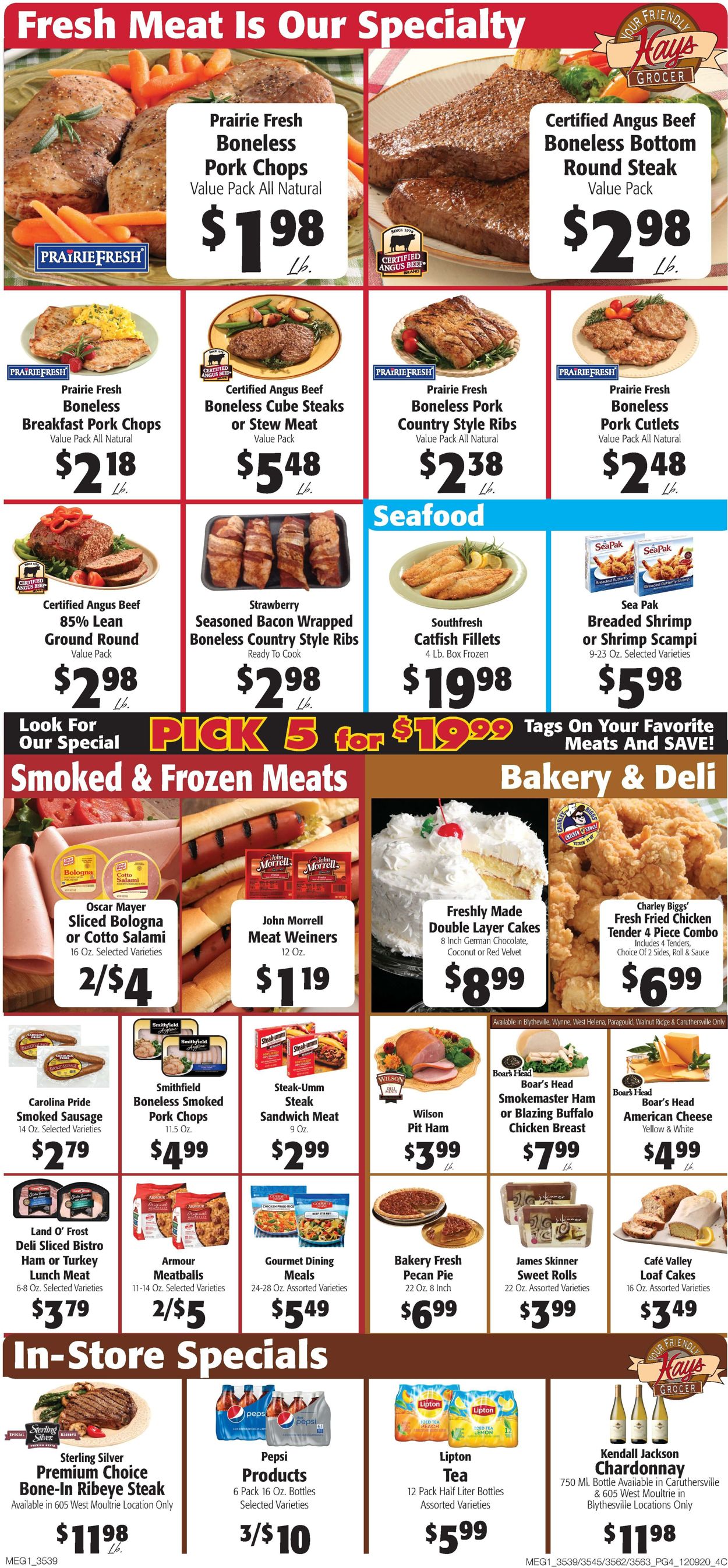 Hays Supermarket Ad from 12/09/2020