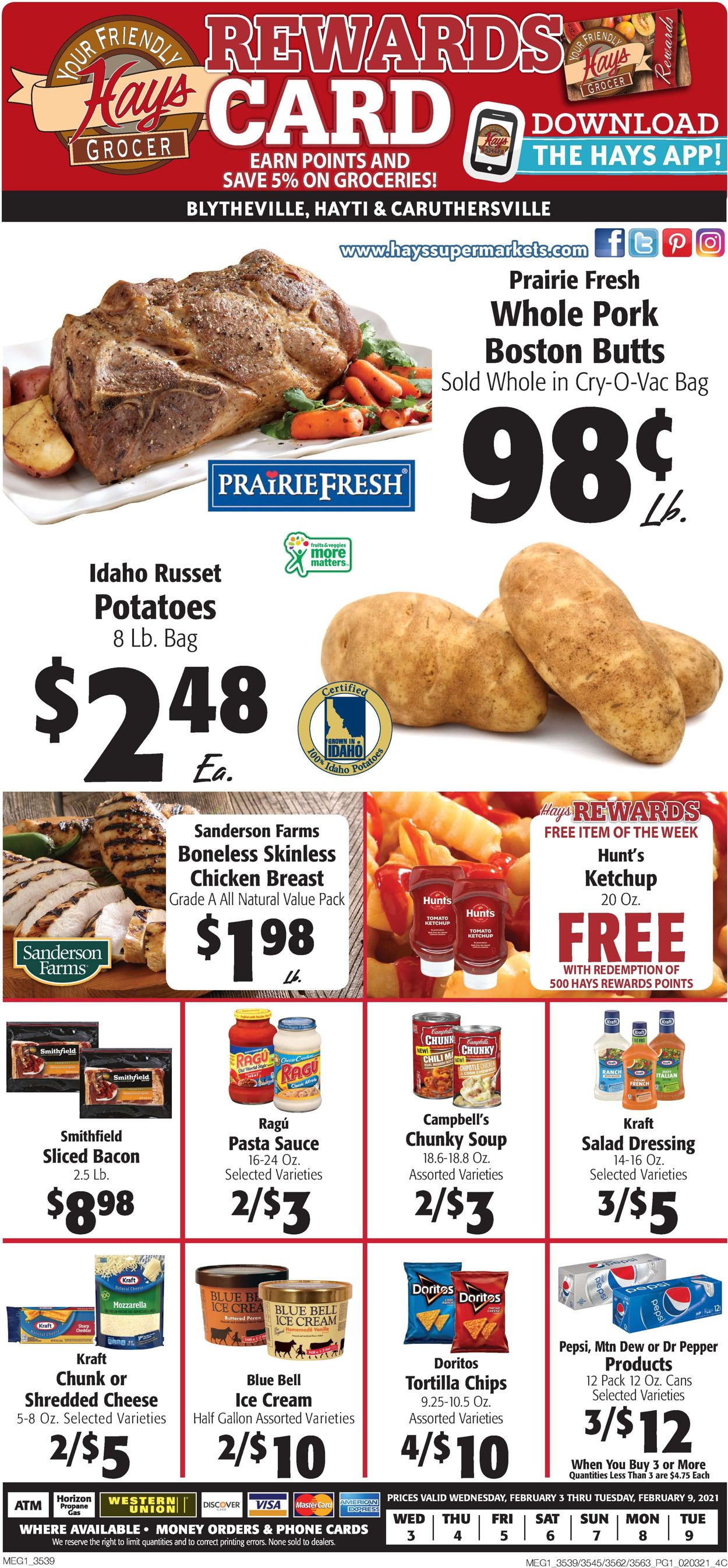 Hays Supermarket Ad from 02/03/2021