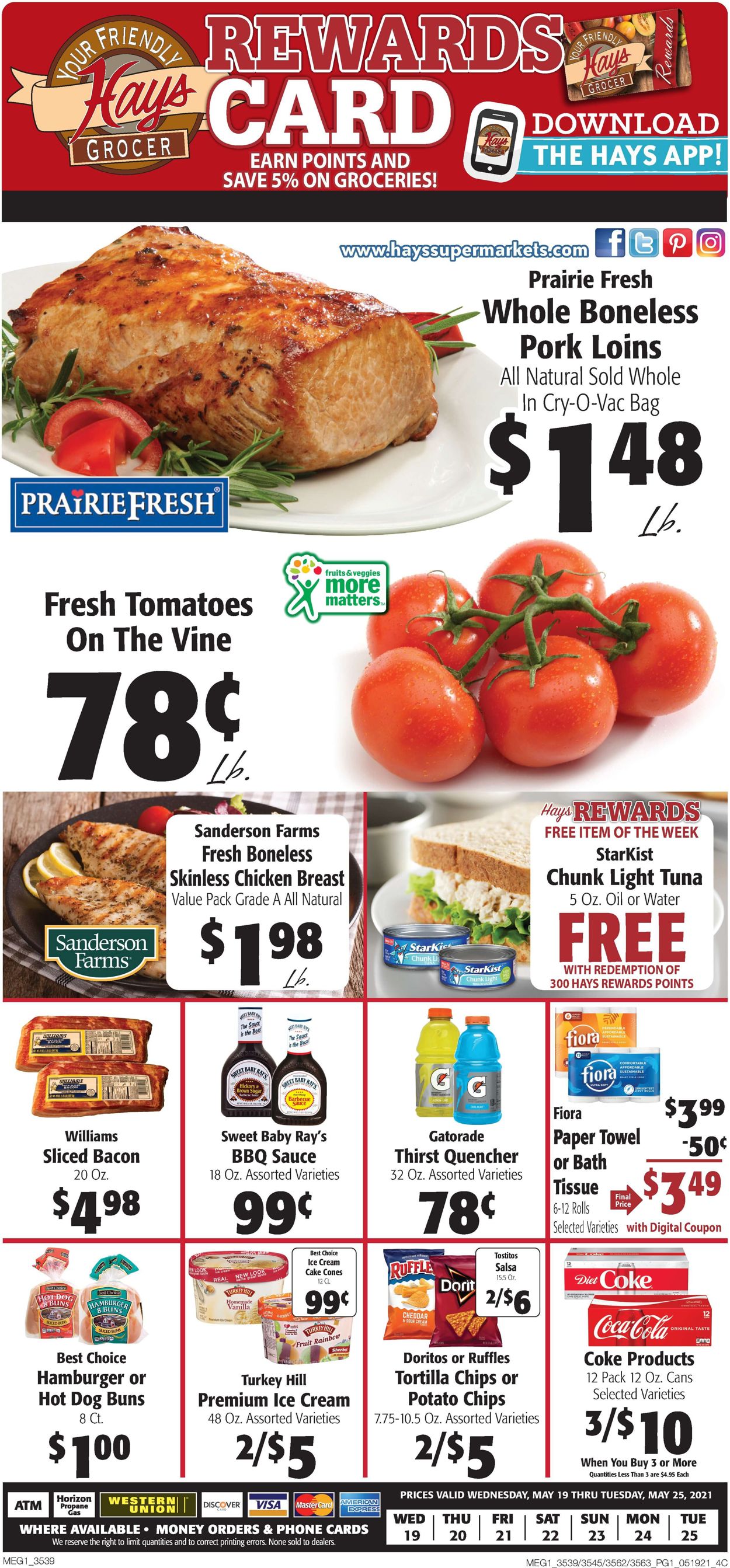 Hays Supermarket Ad from 05/19/2021