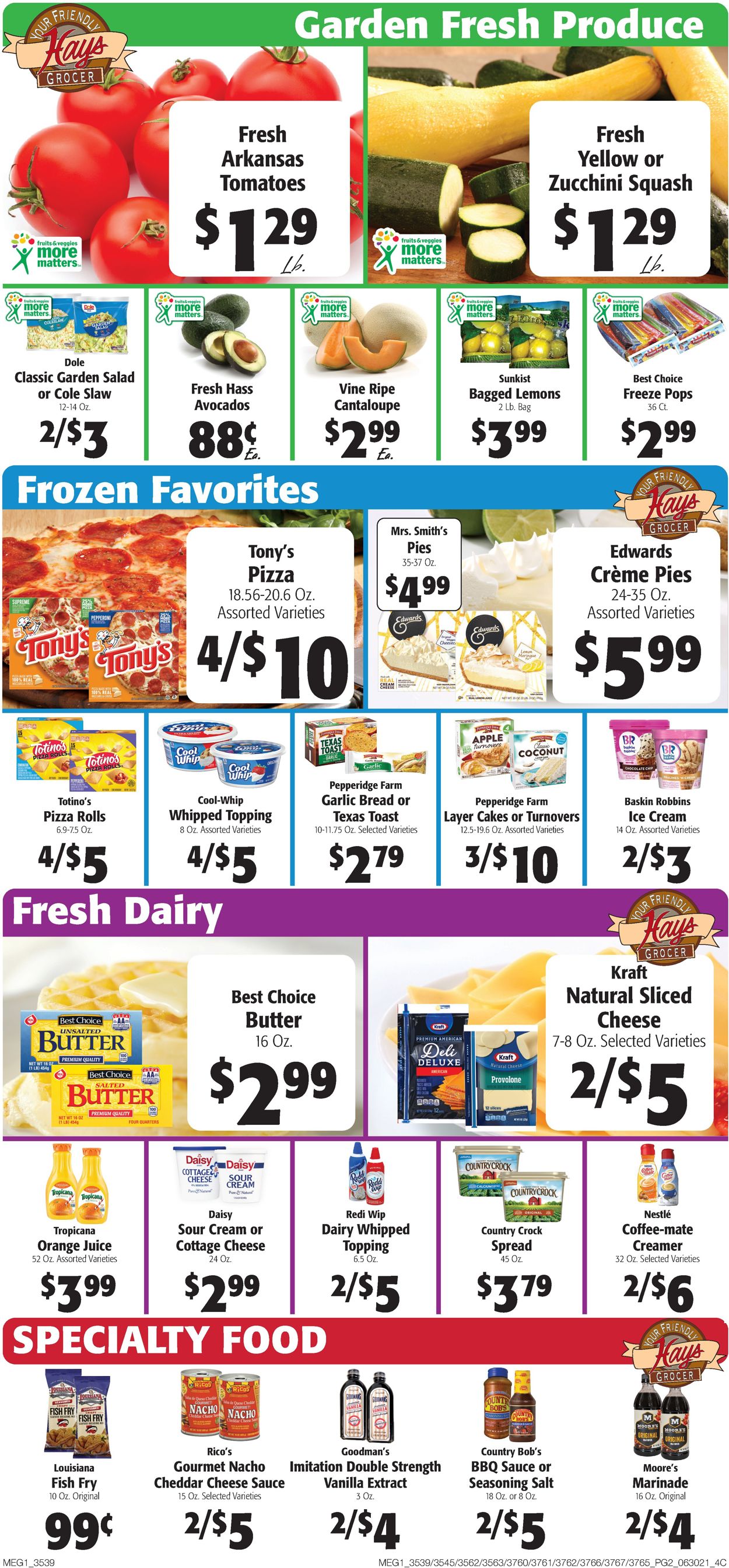 Hays Supermarket Ad from 06/30/2021