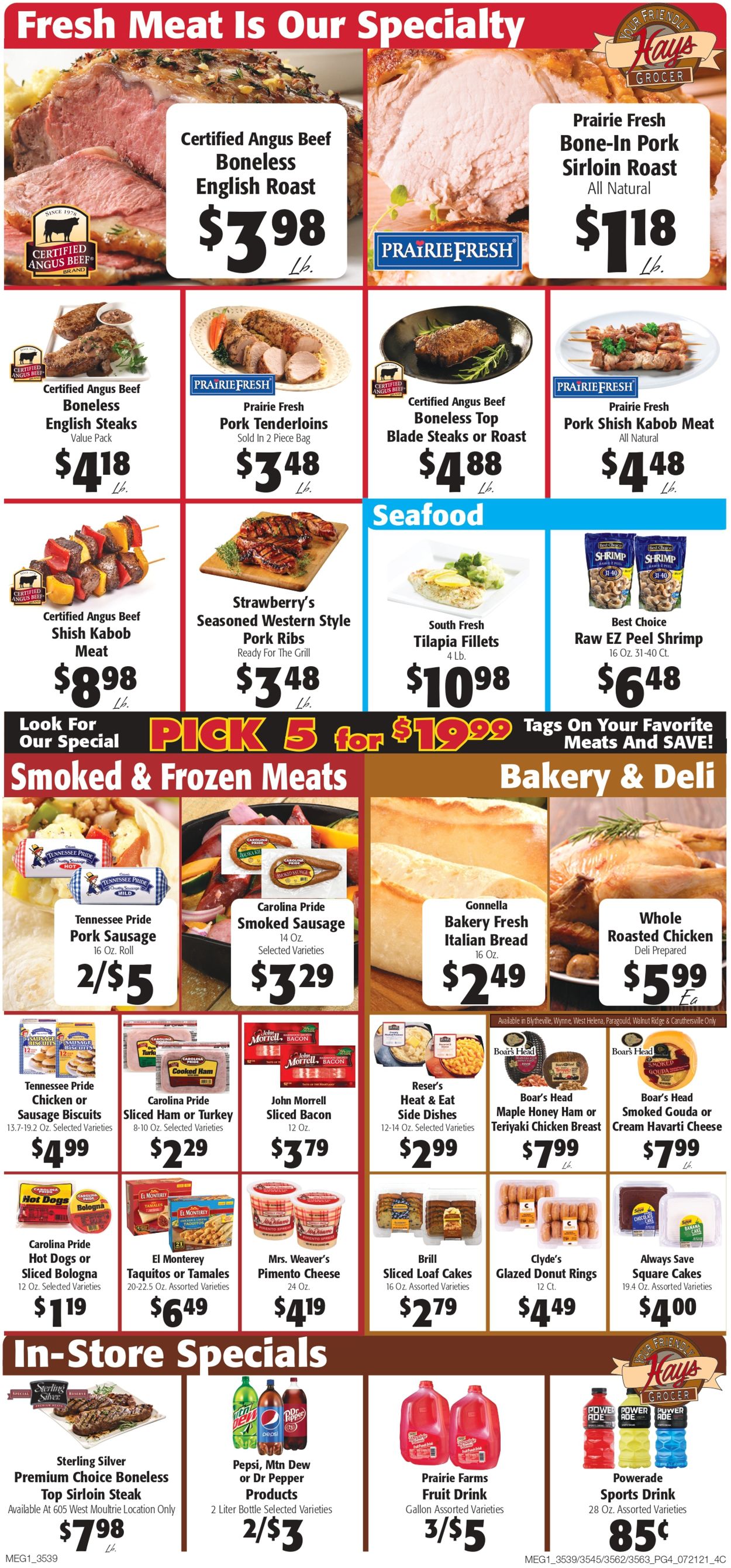 Hays Supermarket Ad from 07/21/2021