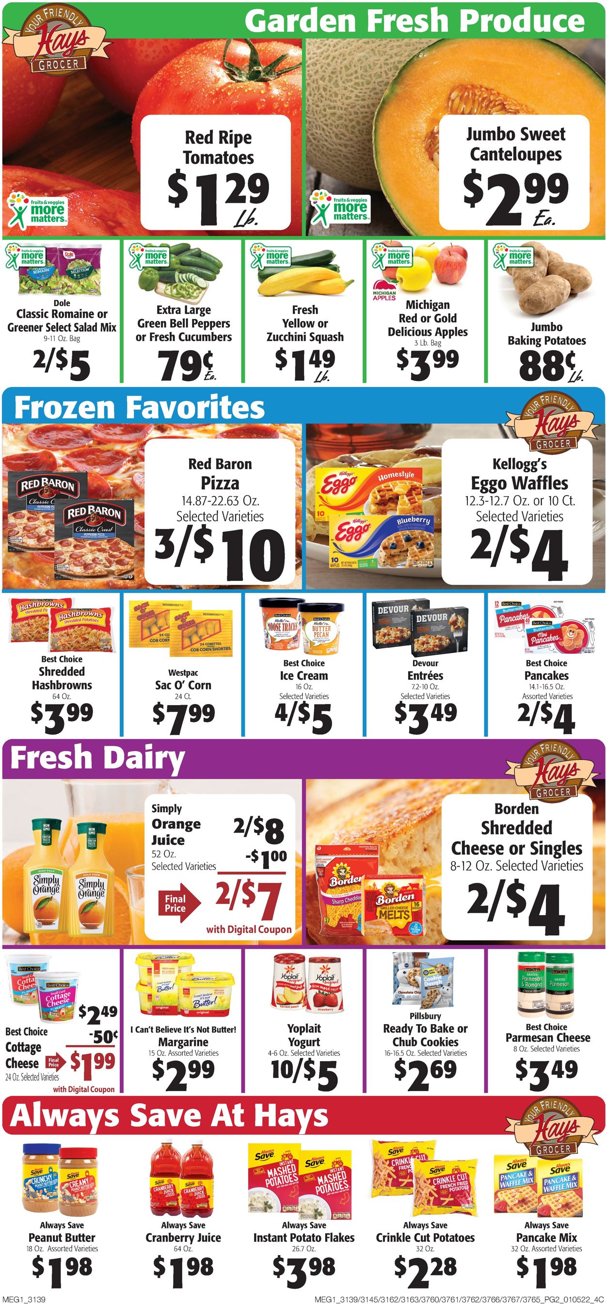 Hays Supermarket Ad from 01/05/2022