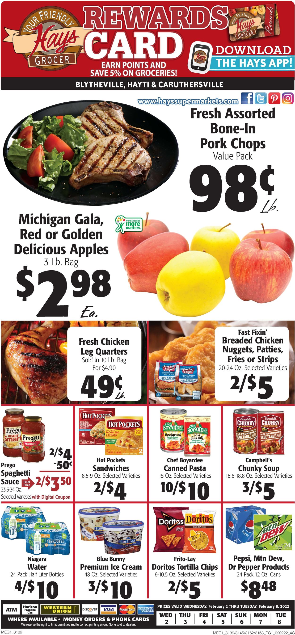 Hays Supermarket Ad from 02/02/2022